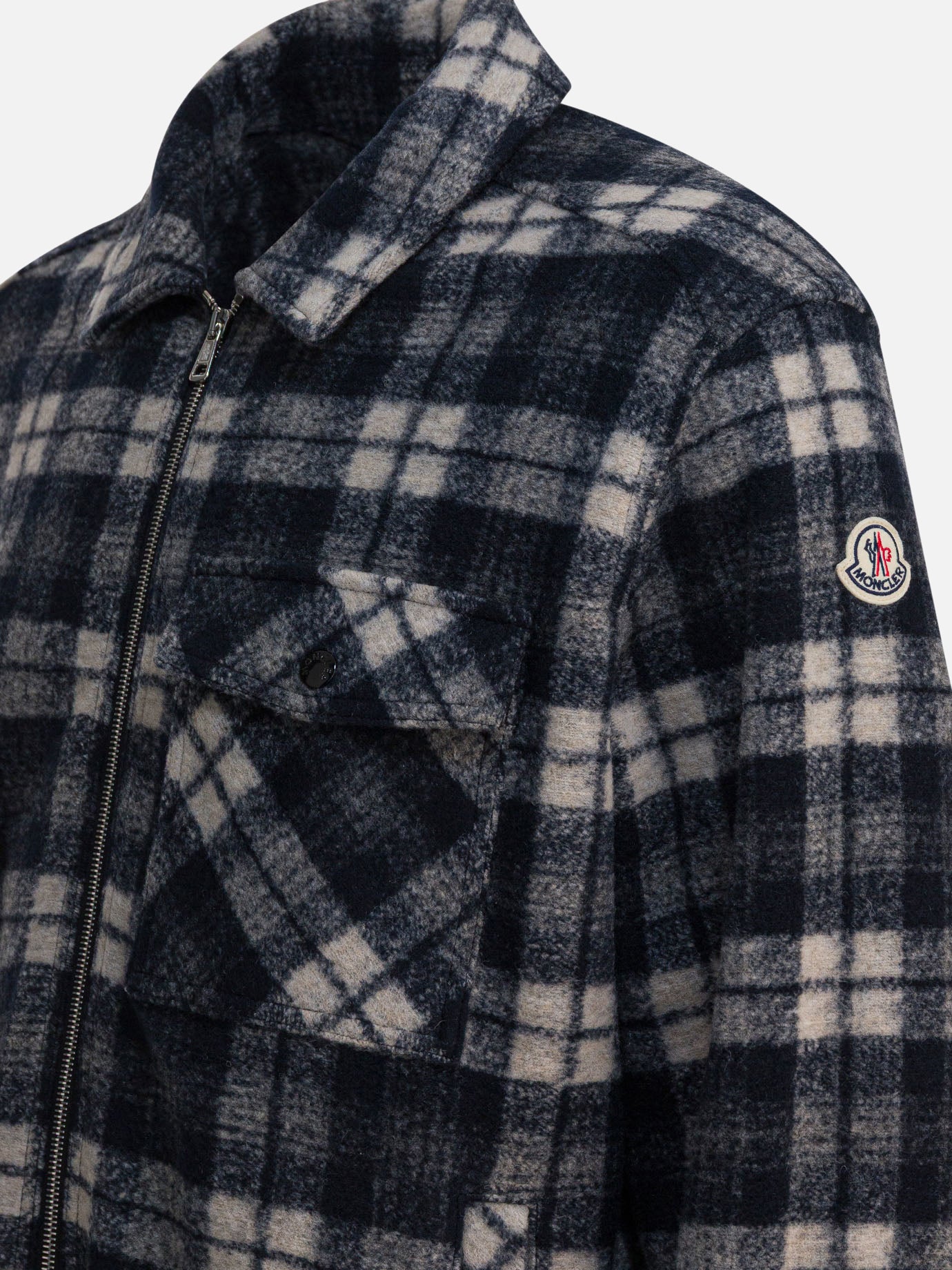 Giacche overshirt Check  Grigio - Moncler Uomo | PDP | VIETTI Online Store | Zoom-Modal_4
