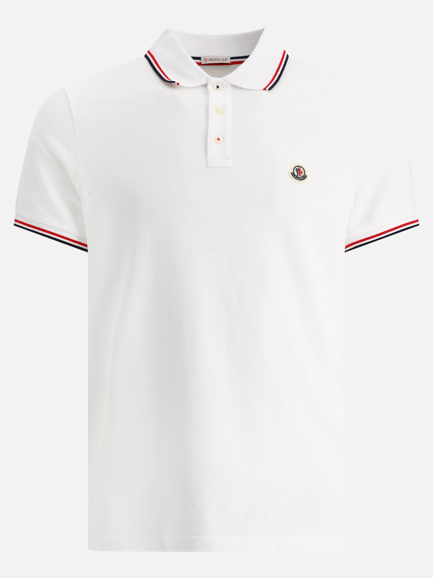 Polo shirts with buttons Logo  White - Moncler Men | PDP | VIETTI Online Store | Zoom-Modal
