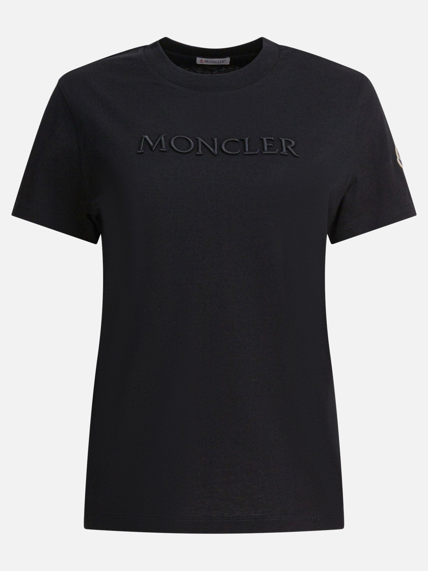 Crewneck t-shirts Logo  Black - Moncler Women | PDP | VIETTI Online Store | Zoom-Modal
