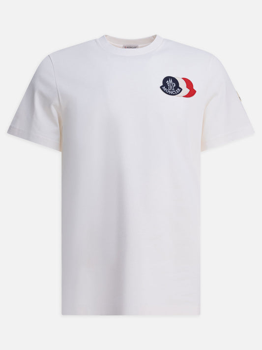 T-shirt girocollo Logo  Bianco - Moncler Uomo | VIETTI Online Store 
