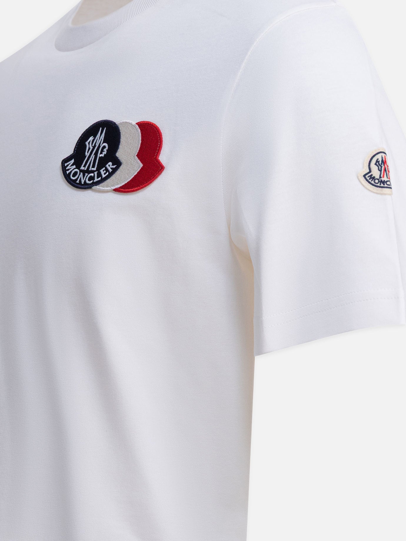 T-shirt girocollo Logo  Bianco - Moncler Uomo | PDP | VIETTI Online Store | thumbnail_4