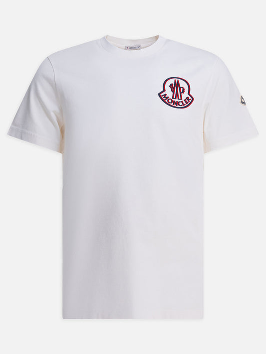 T-shirt girocollo Logo  Bianco - Moncler Uomo | VIETTI Online Store 
