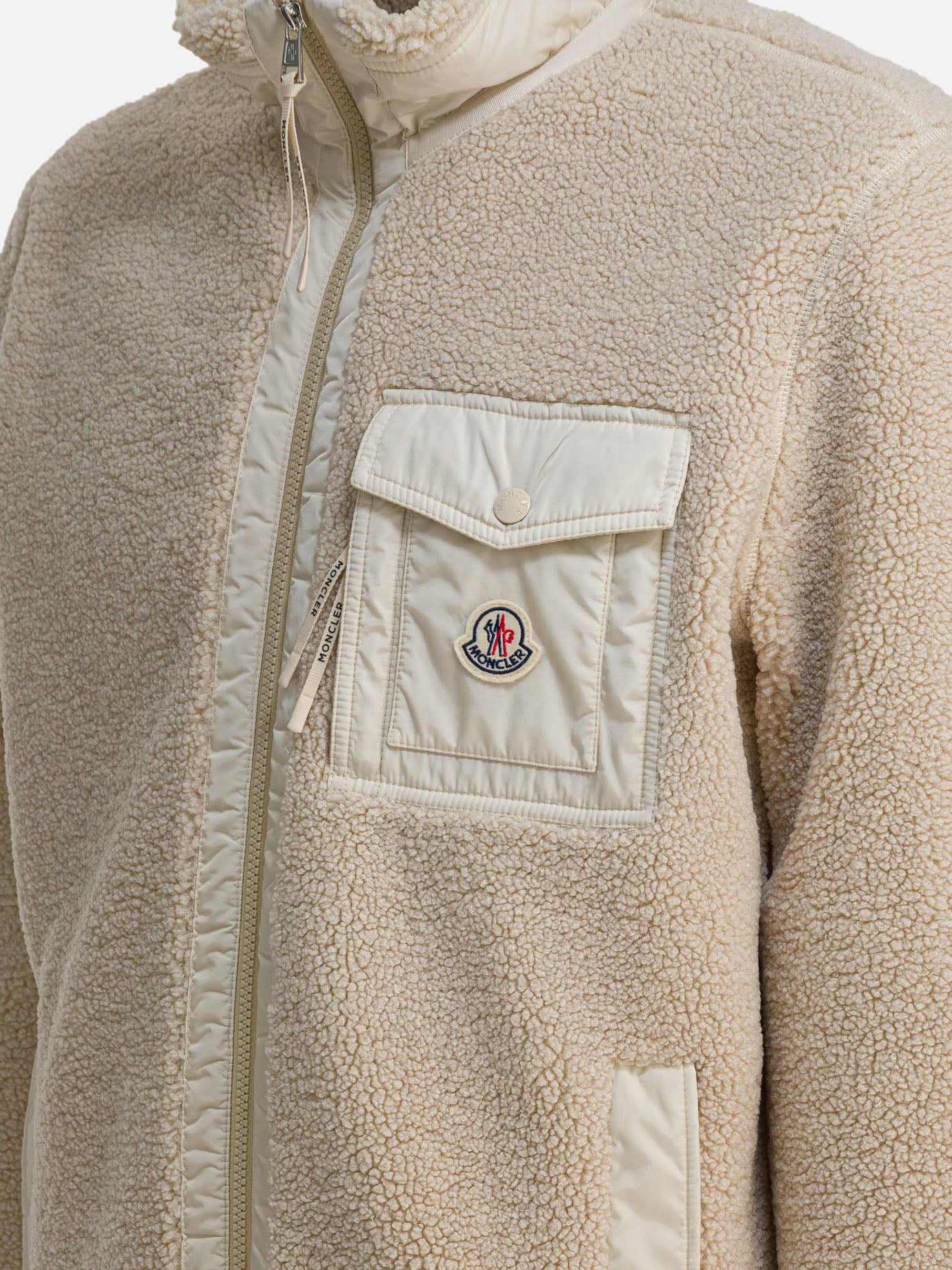 Felpe con zip Logo  Beige - Moncler Uomo | PDP | VIETTI Online Store | thumbnail_4