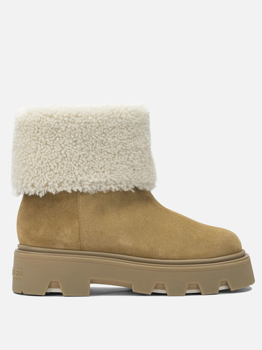 Stivaletti pull-on 100% shearling - 100% rubber  Beige - Moncler Donna | PDP | VIETTI Online Store 
