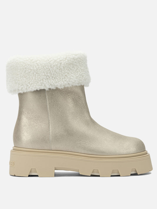 Stivaletti pull-on 100% shearling - 100% rubber  Oro - Moncler Donna | PDP | VIETTI Online Store 
