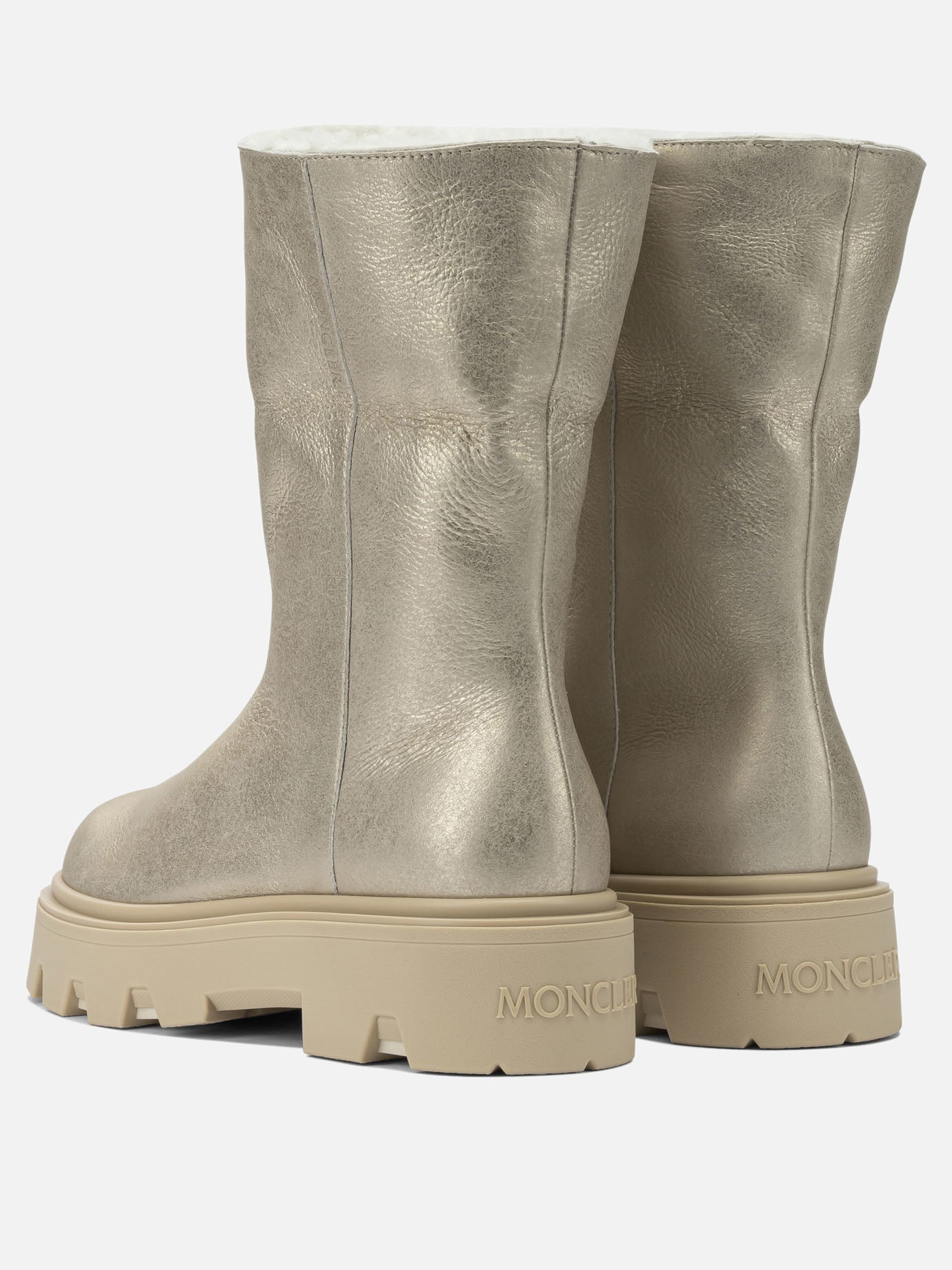 Stivaletti pull-on 100% shearling - 100% rubber  Oro - Moncler Donna | PDP | VIETTI Online Store | Zoom-Modal_4
