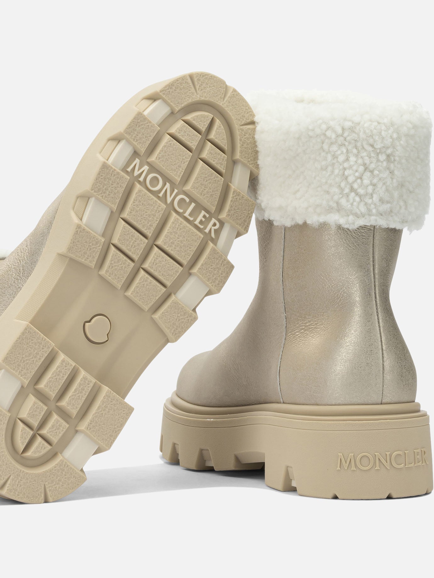 Stivaletti pull-on 100% shearling - 100% rubber  Oro - Moncler Donna | PDP | VIETTI Online Store | Zoom-Modal_5
