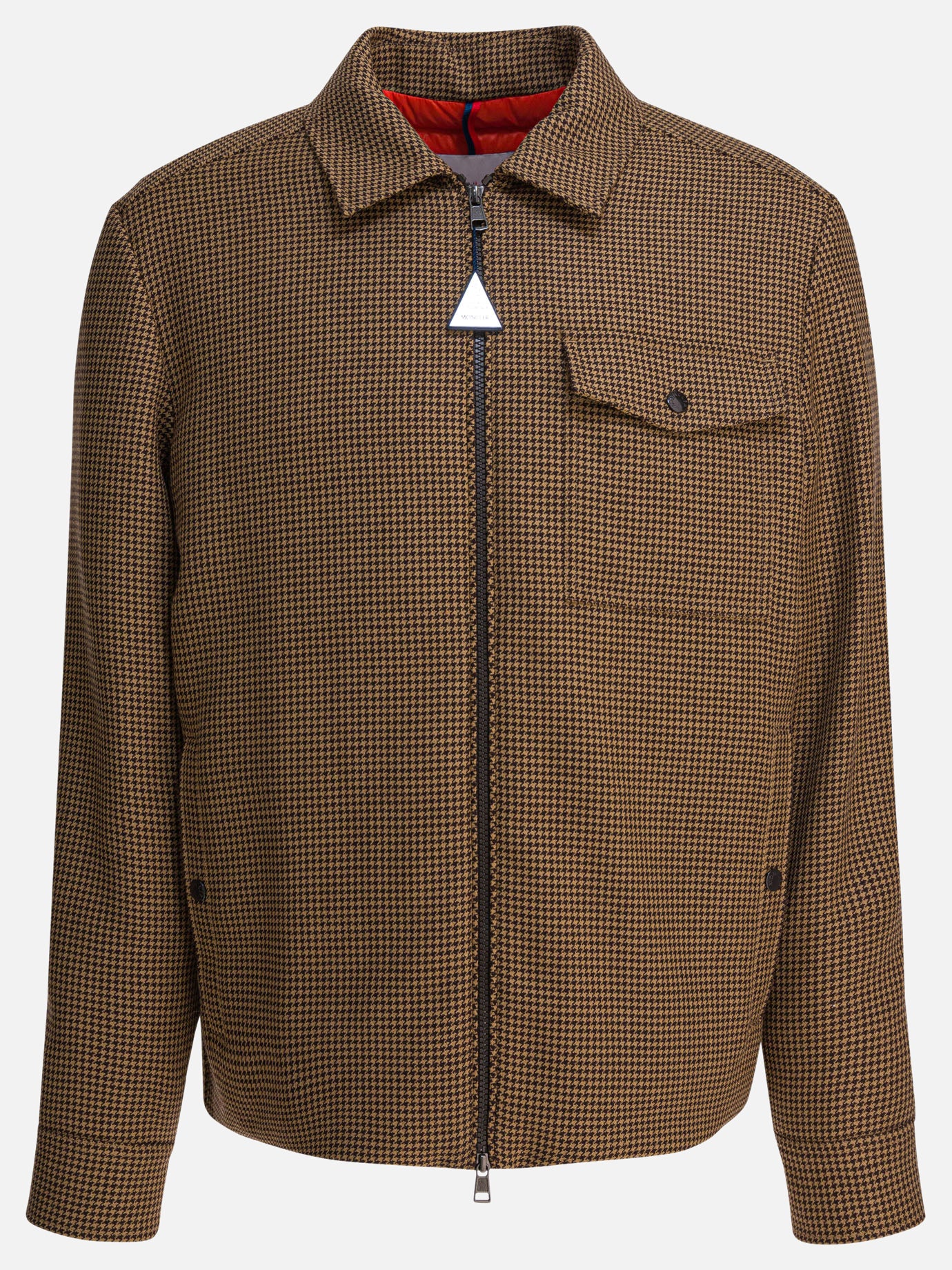 Down jackets Houndstooth  Brown - Moncler Men | PDP | VIETTI Online Store | Zoom-Modal
