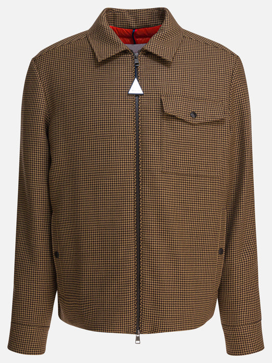 Piumini corti Houndstooth  Marrone - Moncler Uomo | PLP | VIETTI Online Store 
