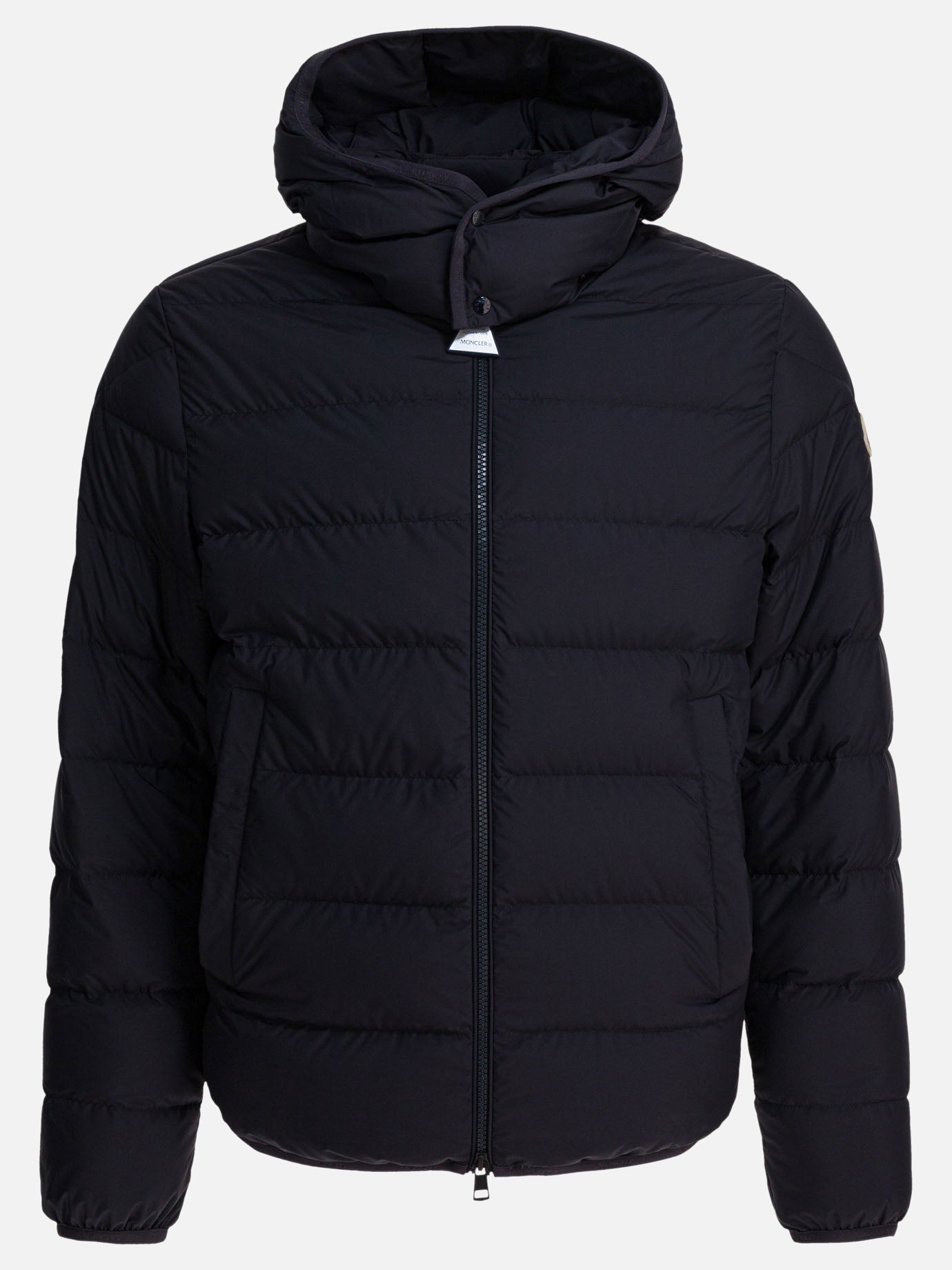 Down jackets Solid colour  Blue - Moncler Men | PDP | VIETTI Online Store | thumbnail