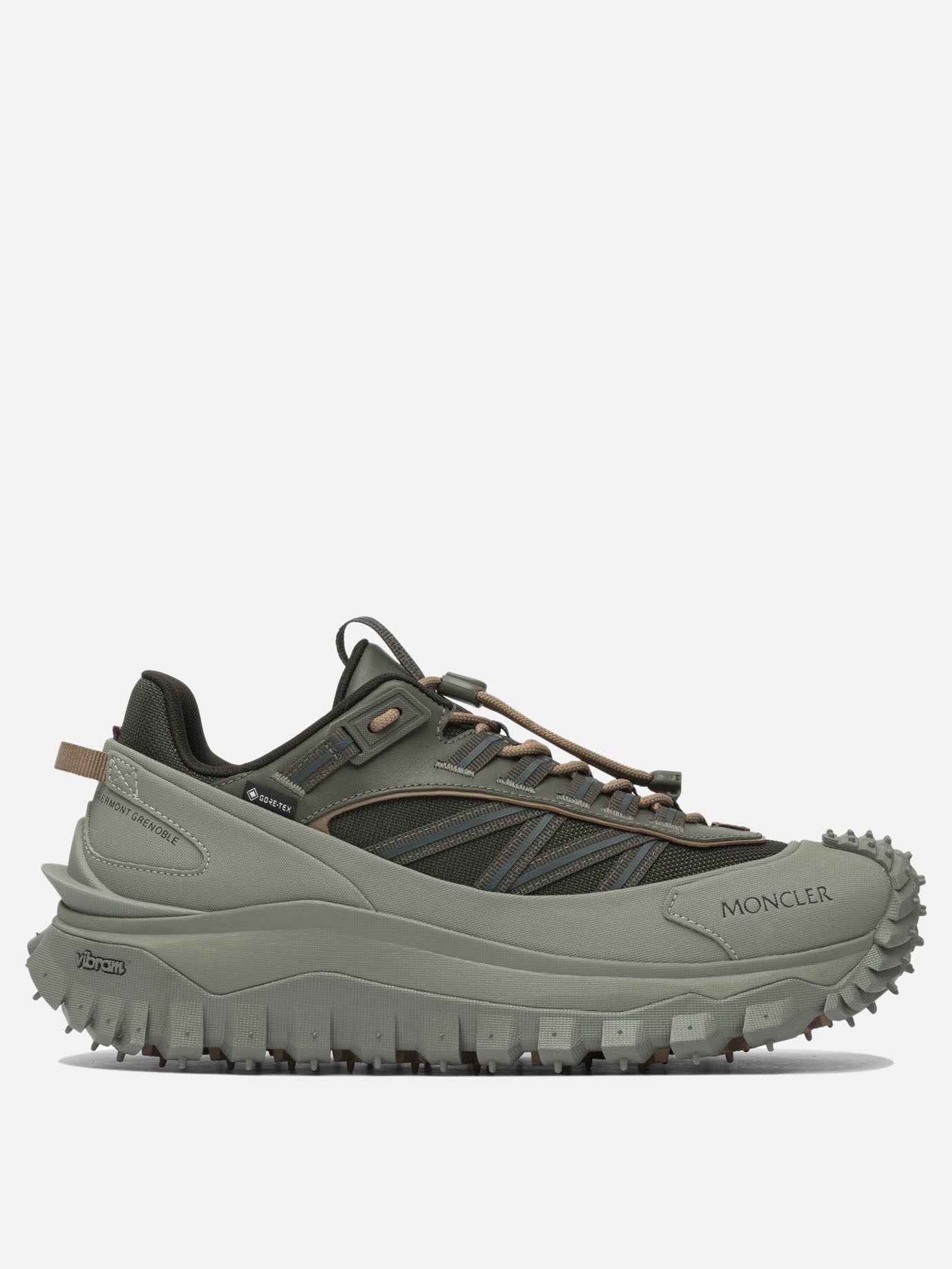 Sneaker basse 60% nylon 40% leather - 100% rubber  Verde - Moncler Uomo | PDP | VIETTI Online Store | thumbnail