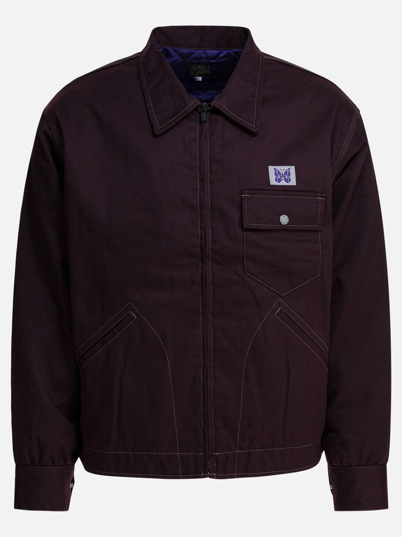 Quilted & Utility Jackets Logo  Bordeaux - Needles Men | PDP | VIETTI Online Store | Zoom-Modal
