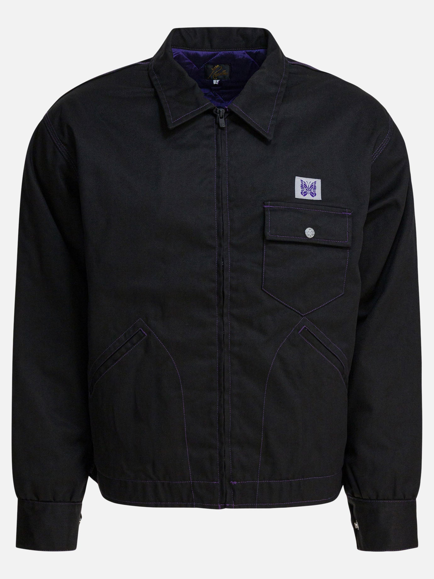 Quilted & Utility Jackets Logo  Black - Needles Men | PDP | VIETTI Online Store | thumbnail