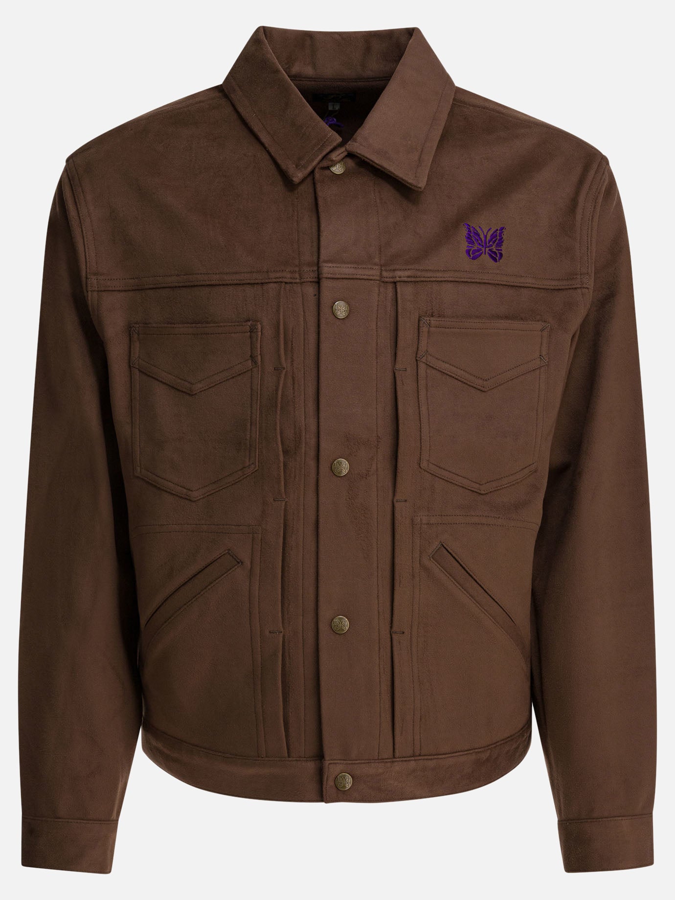 Overshirt jackets Logo  Brown - Needles Men | PDP | VIETTI Online Store | thumbnail