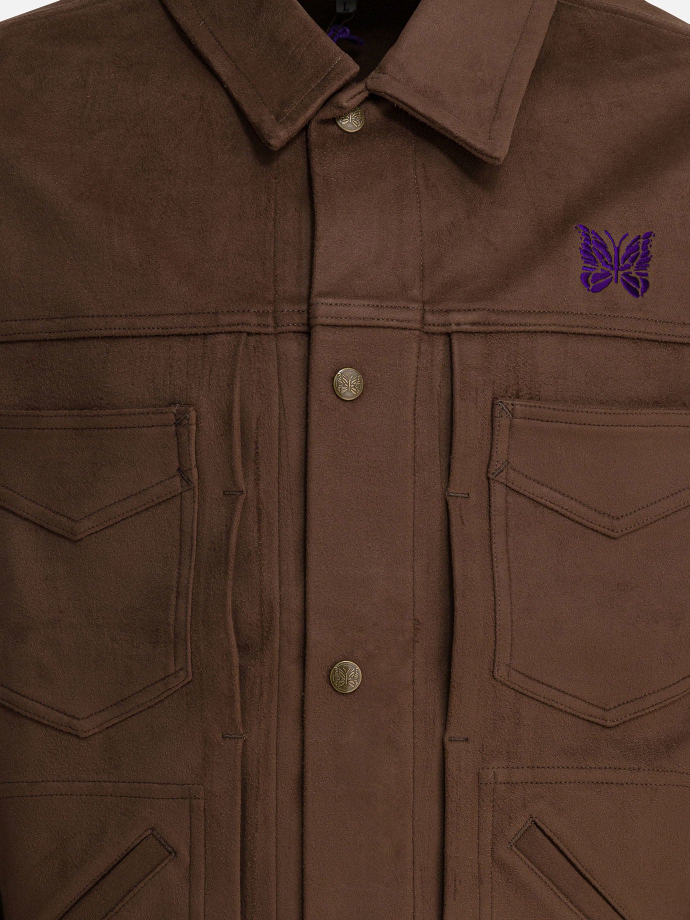 Overshirt jackets Logo  Brown - Needles Men | PDP | VIETTI Online Store | Zoom-Modal_3
