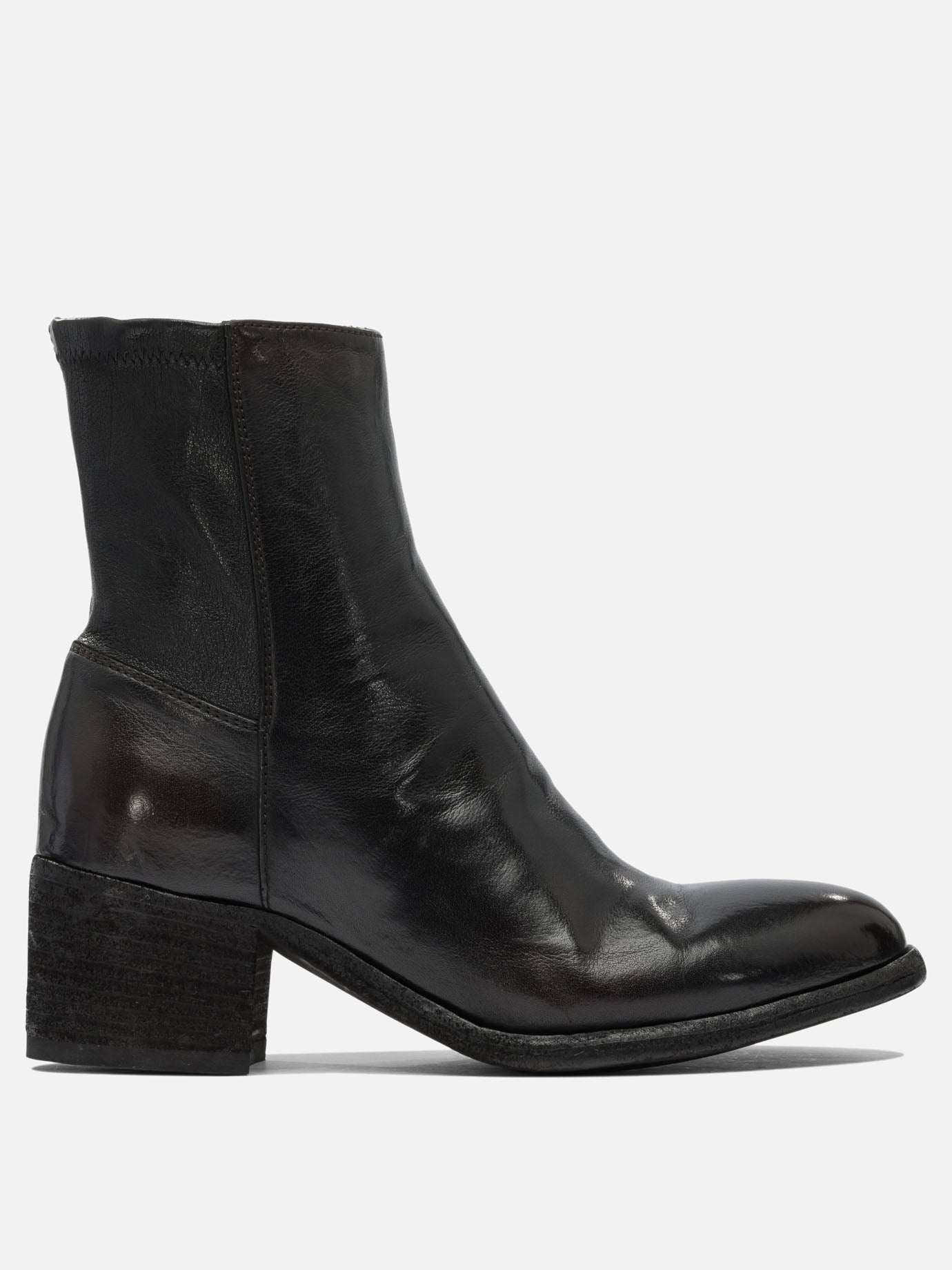 Zipped boots 100% leather - 100% leather  Black - Officine Creative Women | PDP | VIETTI Online Store | thumbnail