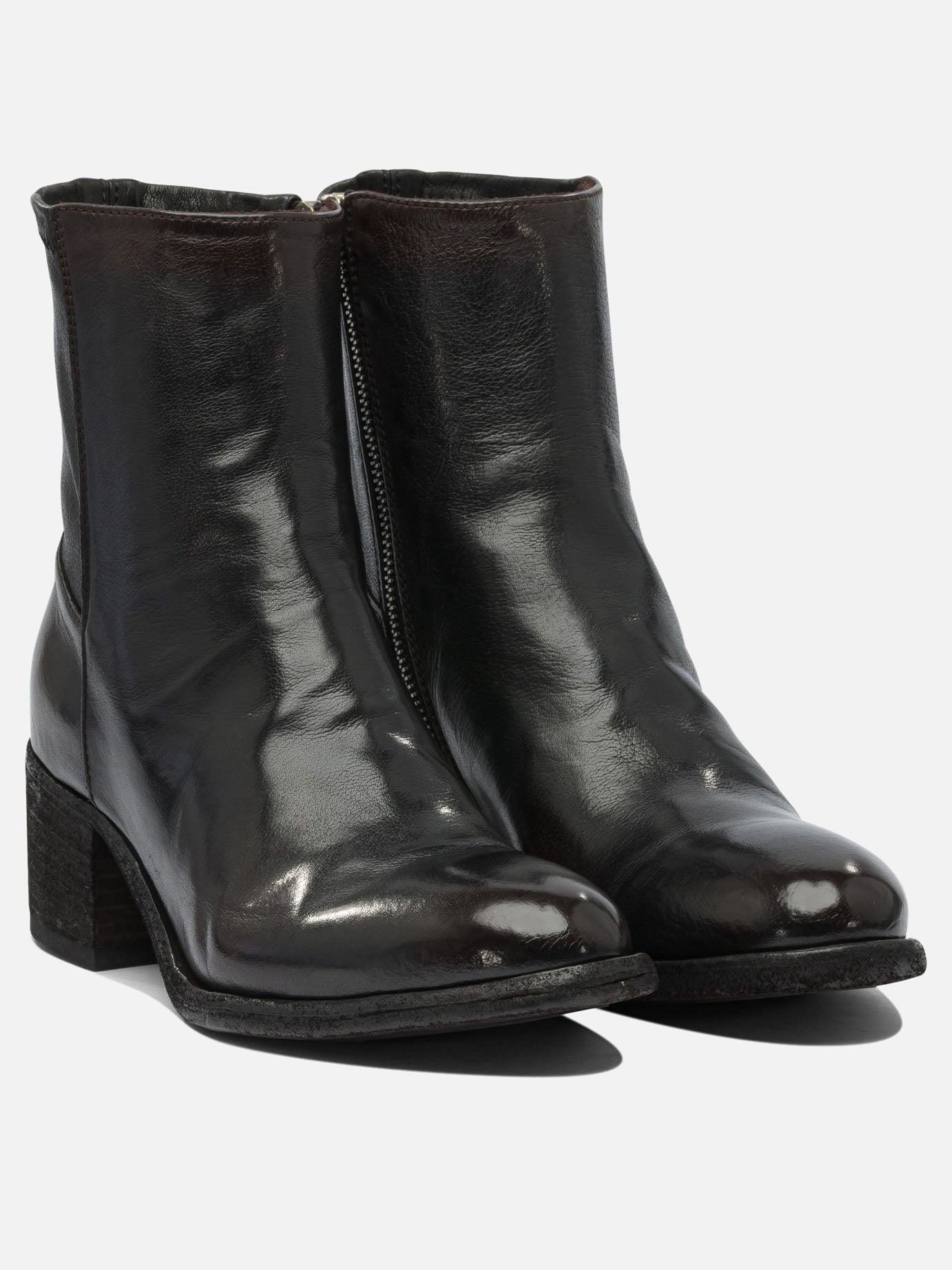 Zipped boots 100% leather - 100% leather  Black - Officine Creative Women | PDP | VIETTI Online Store | thumbnail_2