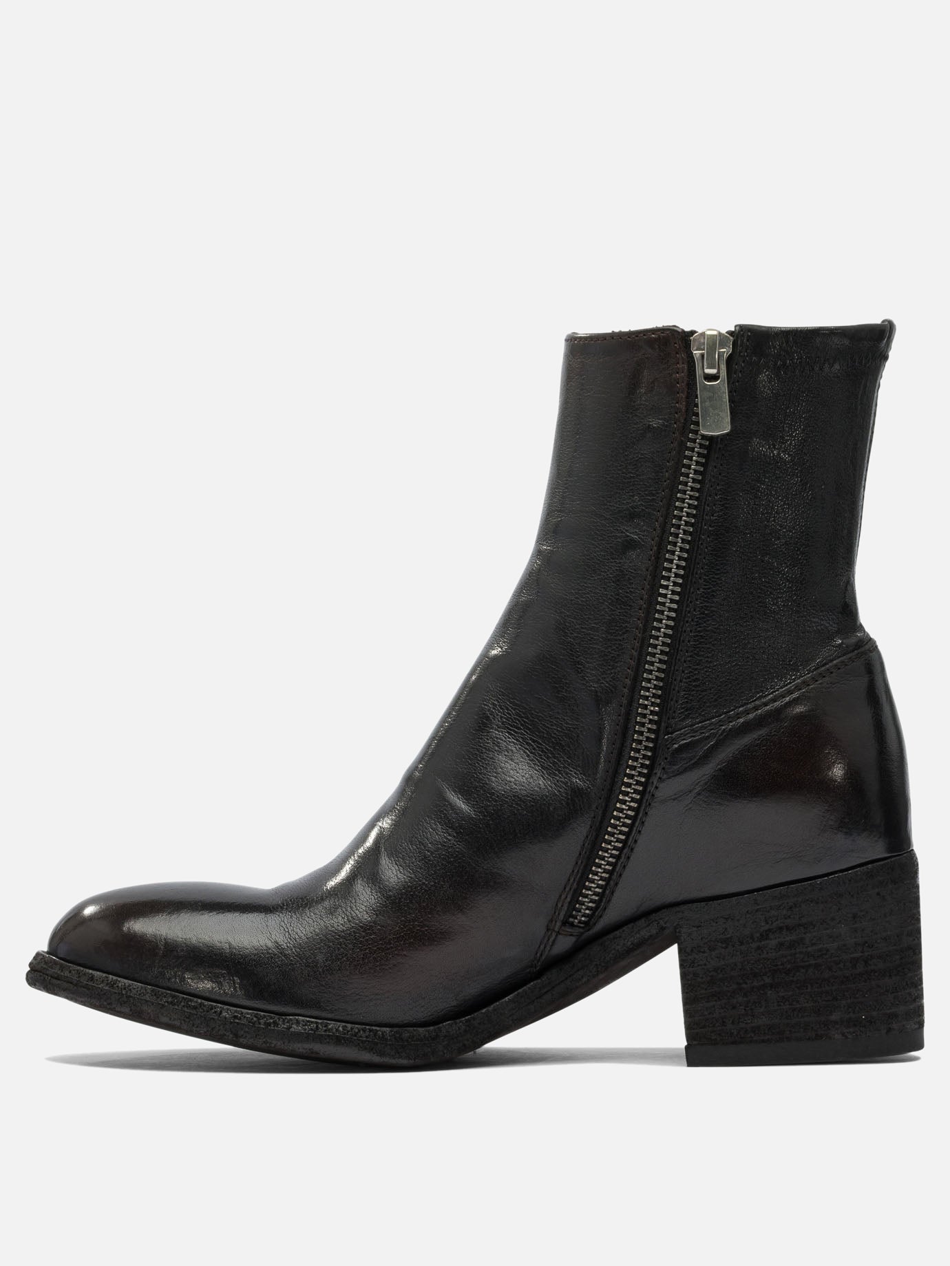 Zipped boots 100% leather - 100% leather  Black - Officine Creative Women | PDP | VIETTI Online Store | thumbnail_3