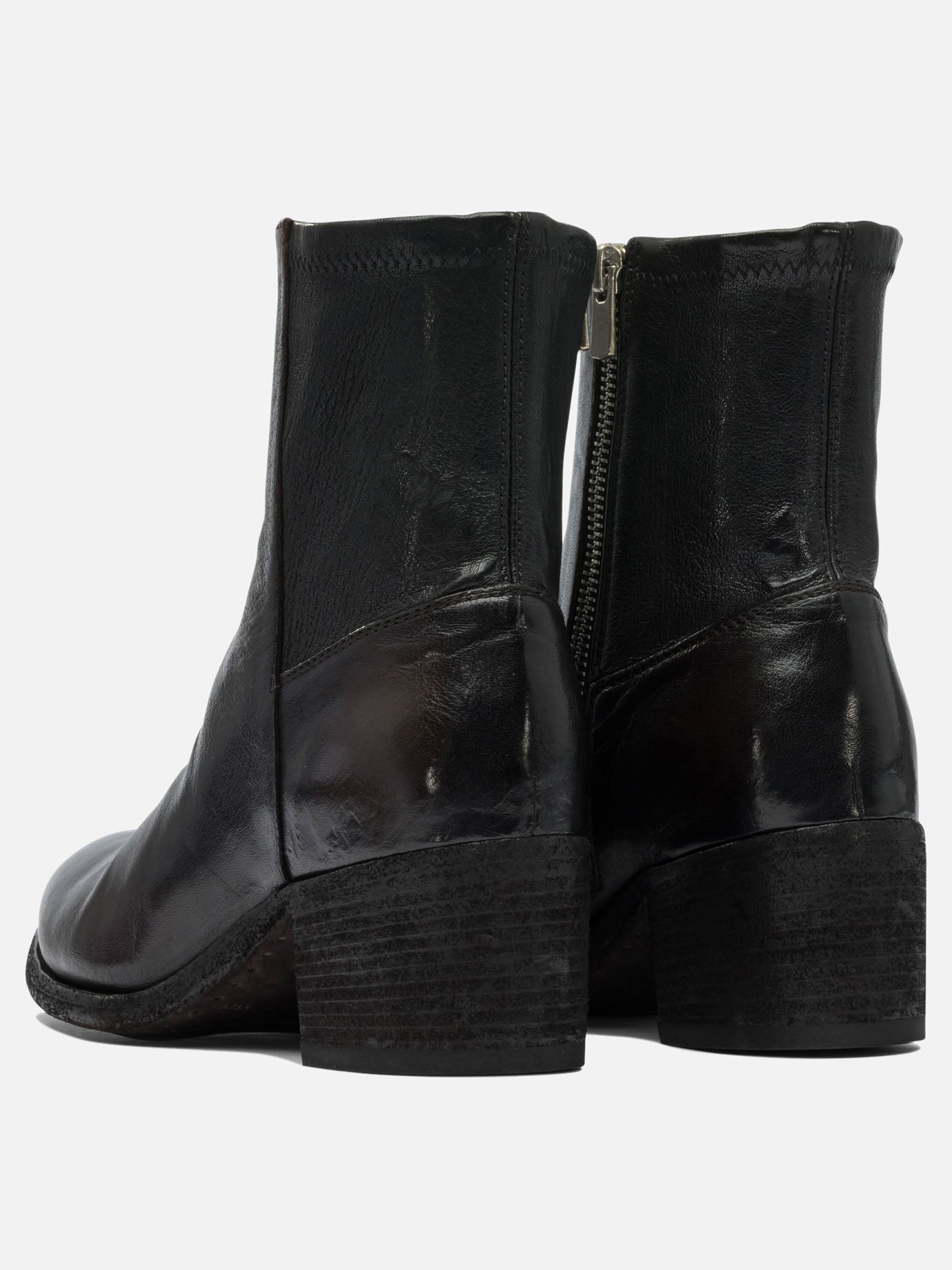 Zipped boots 100% leather - 100% leather  Black - Officine Creative Women | PDP | VIETTI Online Store | thumbnail_4
