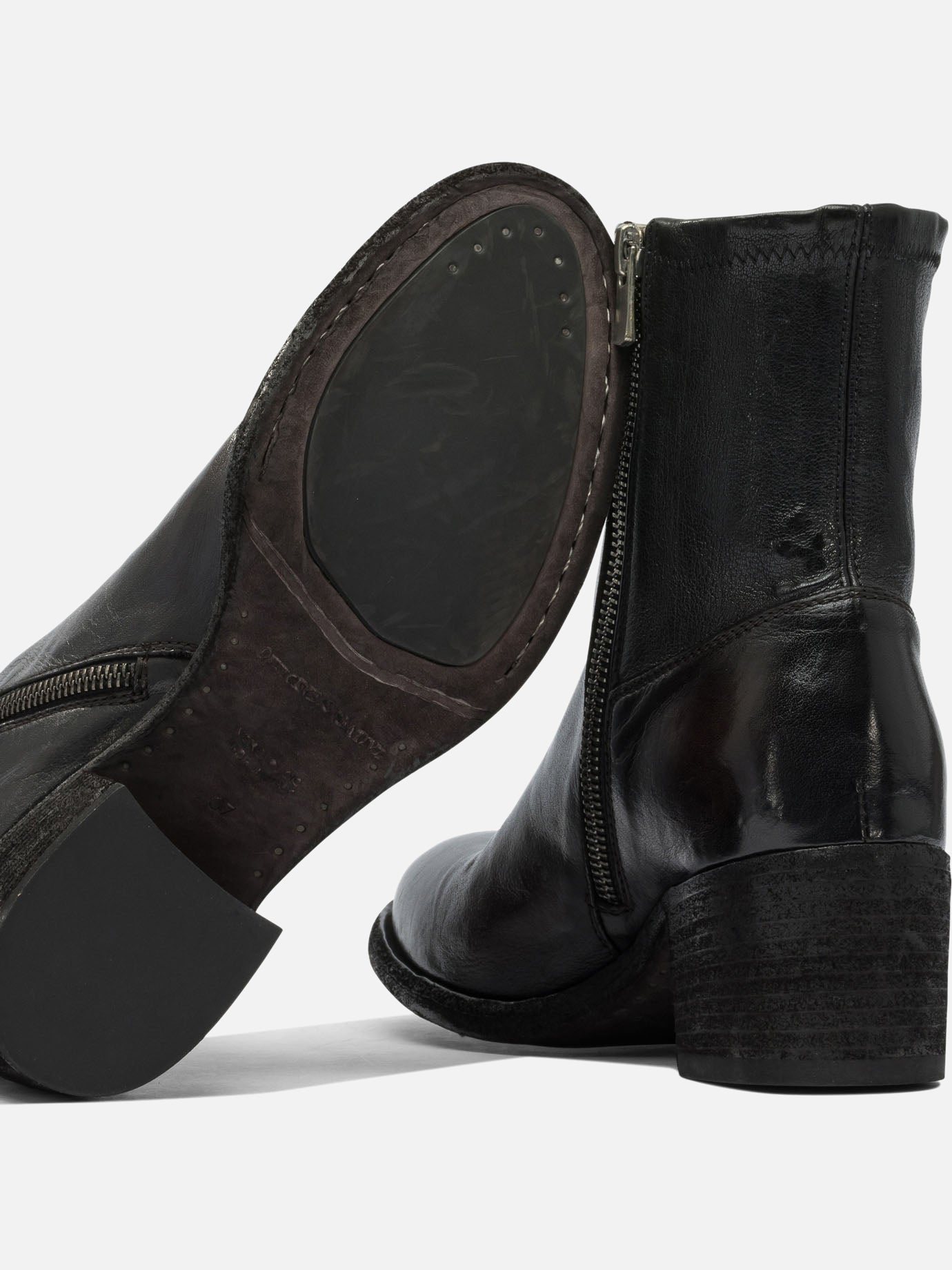 Zipped boots 100% leather - 100% leather  Black - Officine Creative Women | PDP | VIETTI Online Store | thumbnail_5