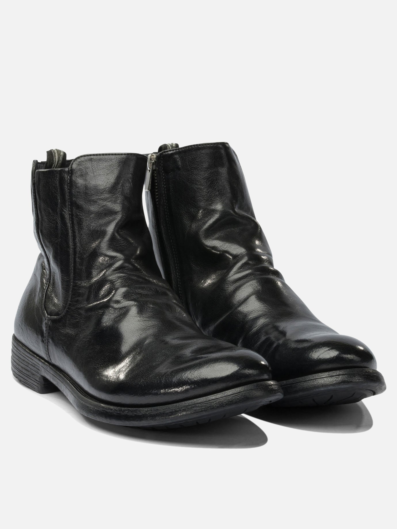 Stivaletti con zip 100% leather - 100% leather  Nero - Officine Creative Uomo | PDP | VIETTI Online Store | Zoom-Modal_2
