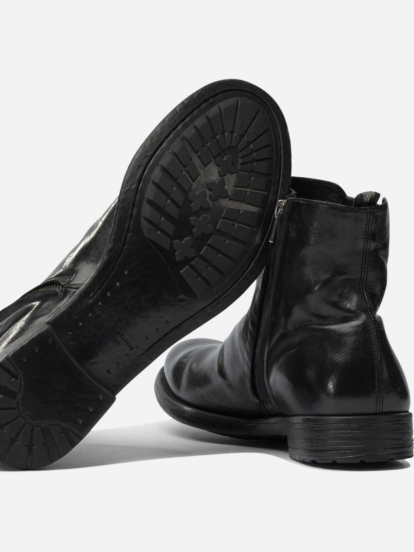 Stivaletti con zip 100% leather - 100% leather  Nero - Officine Creative Uomo | PDP | VIETTI Online Store | Zoom-Modal_5
