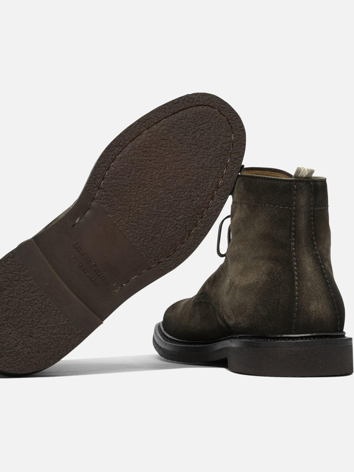 Stivaletti stringati 100% suede - 100% rubber  Verde - Officine Creative Uomo | PDP | VIETTI Online Store | thumbnail_2