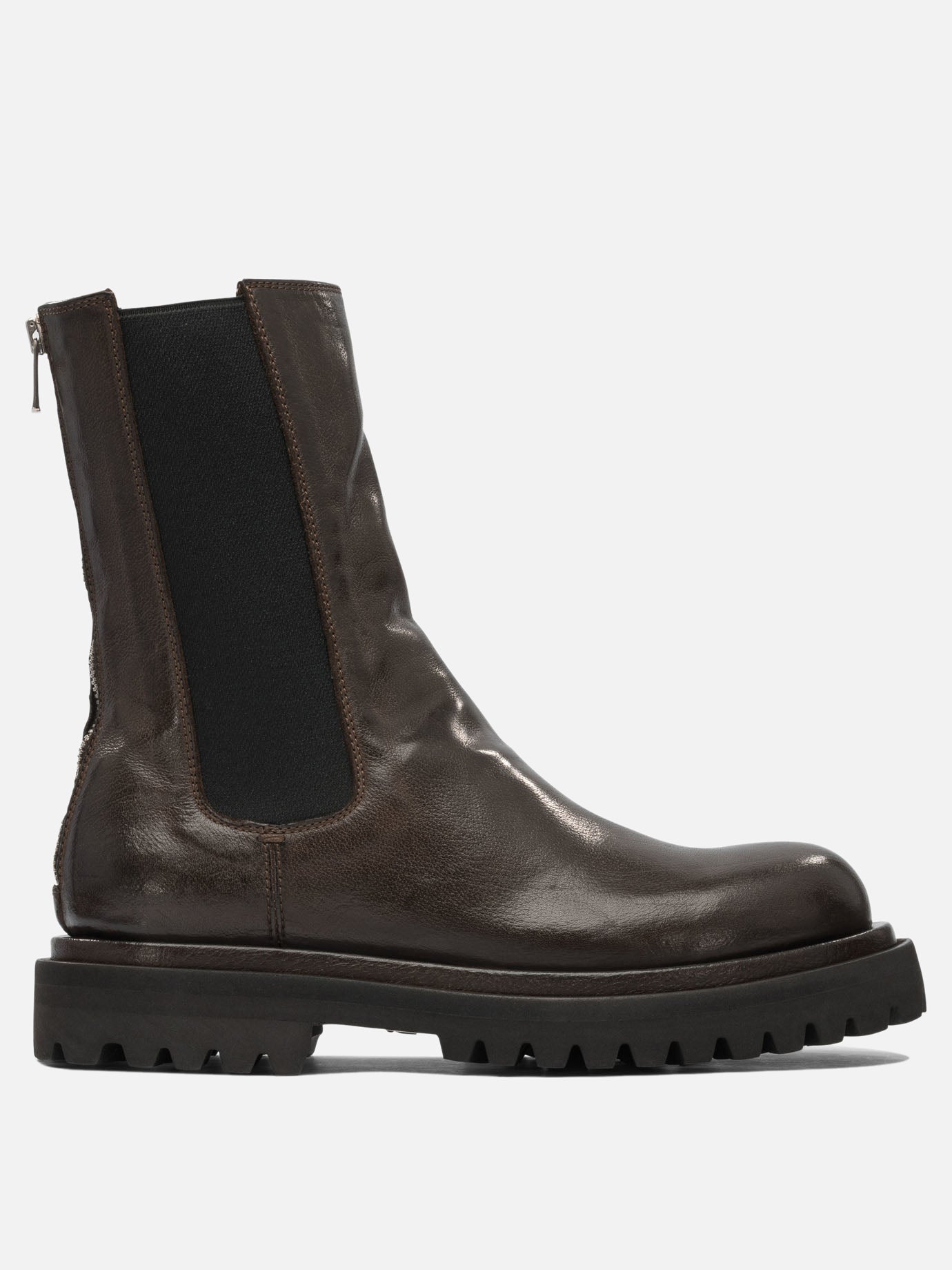 Zipped boots 100% leather - 100% rubber  Brown - Officine Creative Women | PDP | VIETTI Online Store | Zoom-Modal
