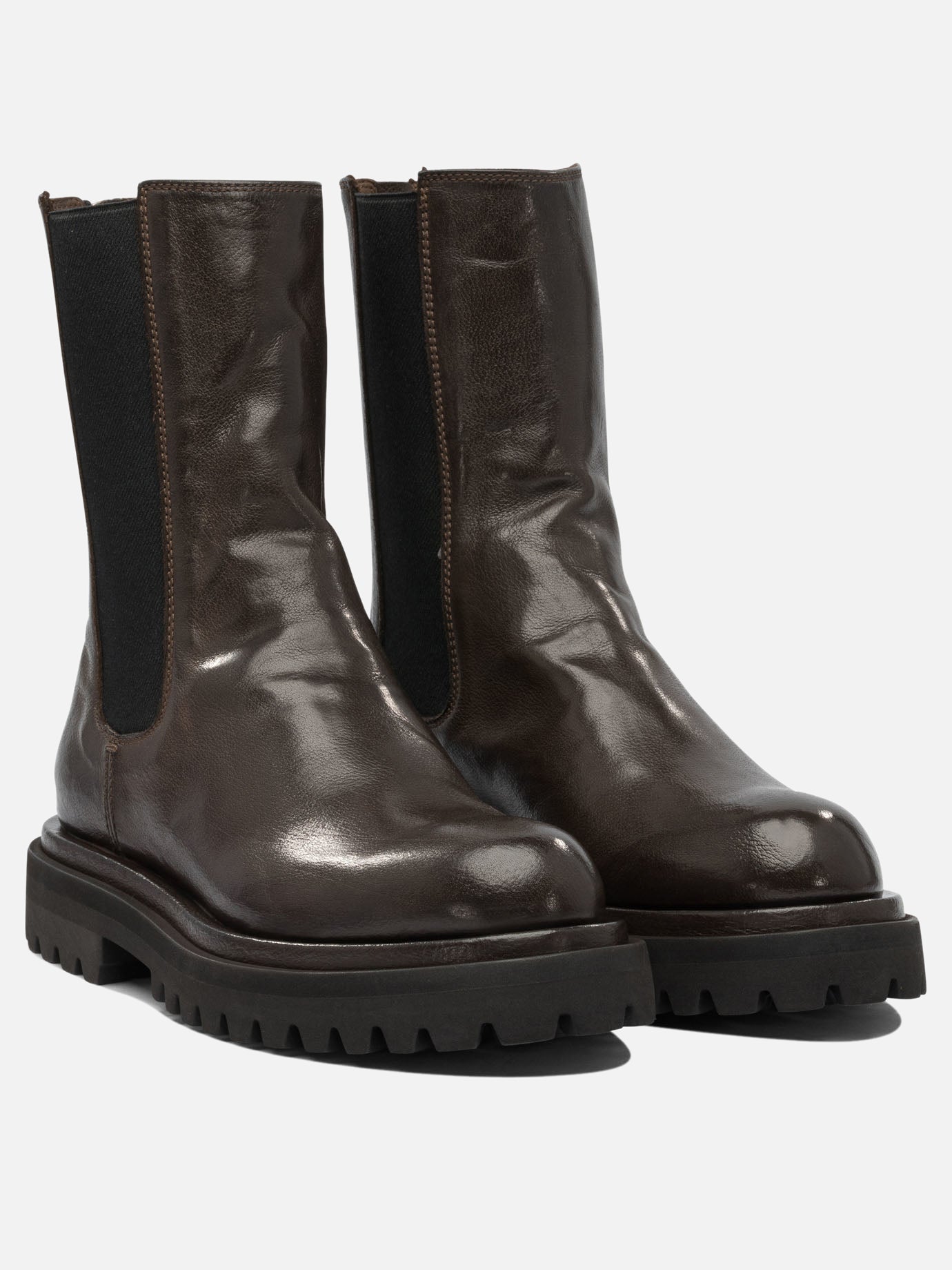 Zipped boots 100% leather - 100% rubber  Brown - Officine Creative Women | PDP | VIETTI Online Store | thumbnail_2