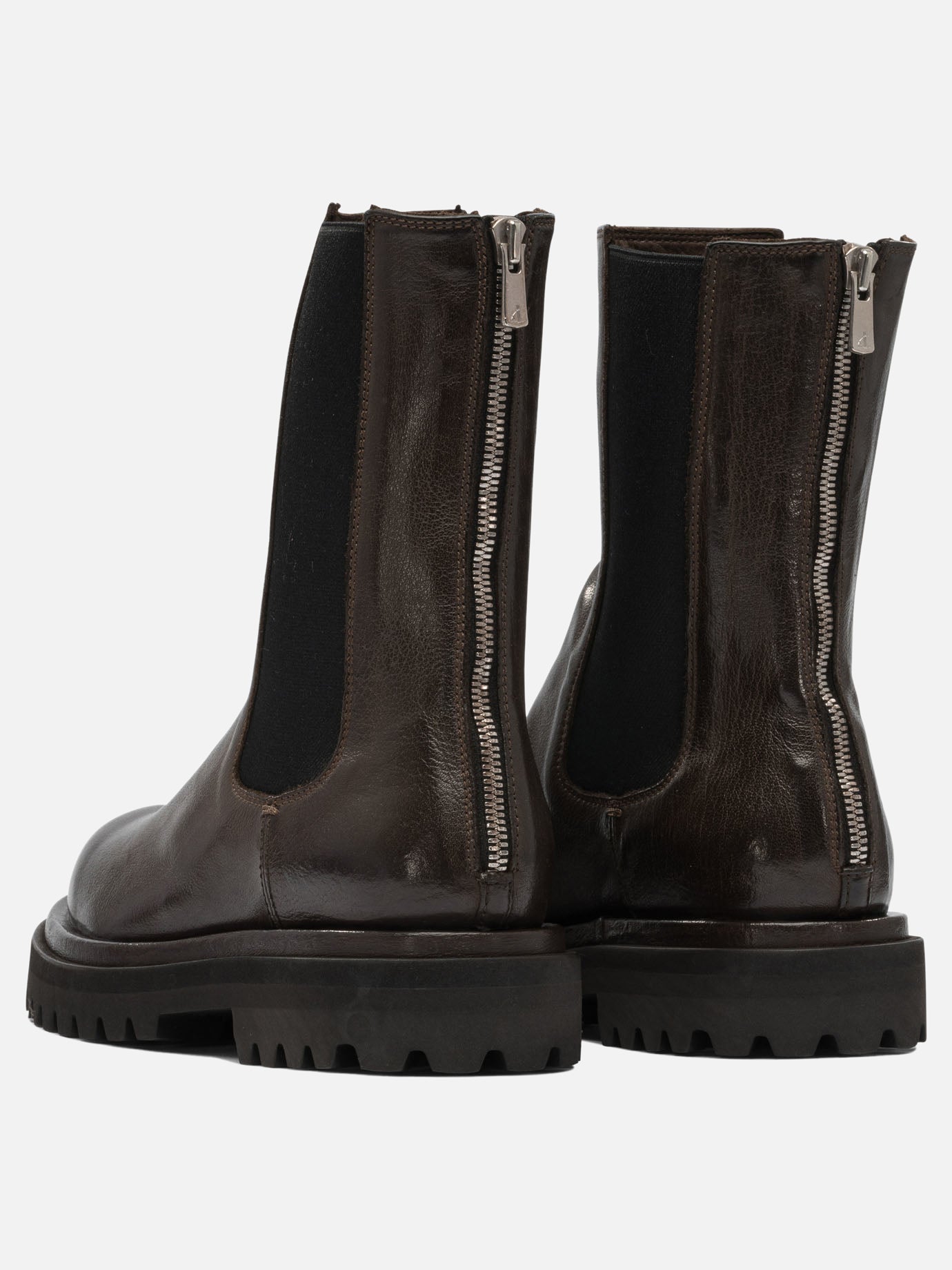 Zipped boots 100% leather - 100% rubber  Brown - Officine Creative Women | PDP | VIETTI Online Store | thumbnail_4
