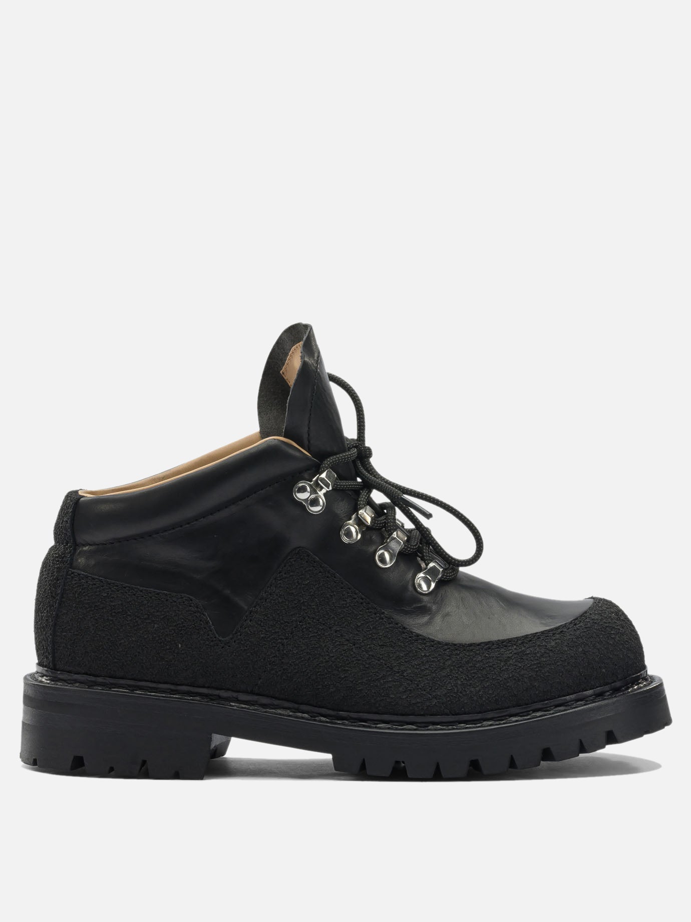Stivaletti stringati 100% cow leather  Nero - Our Legacy Uomo | PDP | VIETTI Online Store | thumbnail