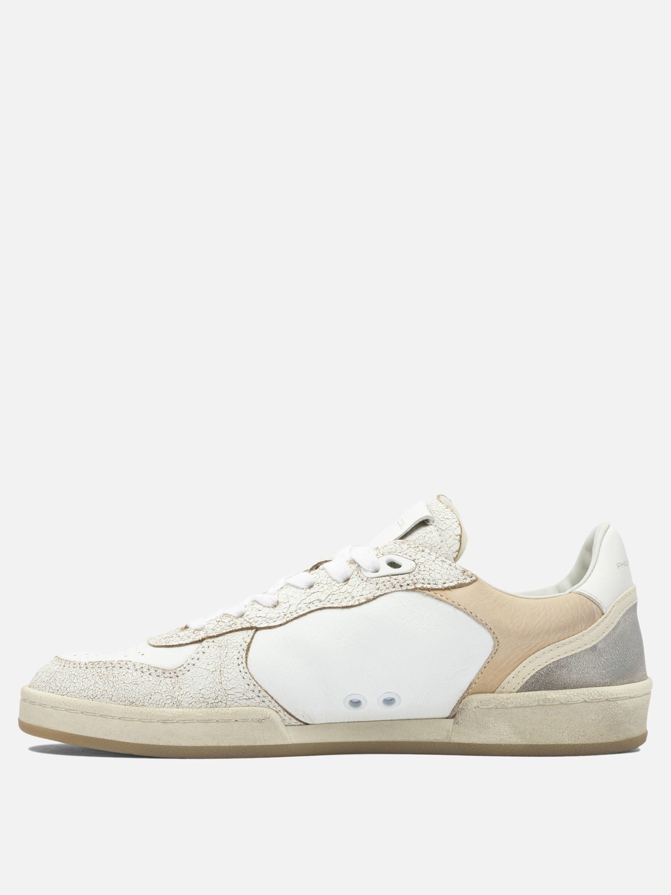 Sneaker basse 100% leather - 100% rubber  Beige - Philippe Model Paris Donna | PDP | VIETTI Online Store | Zoom-Modal_3
