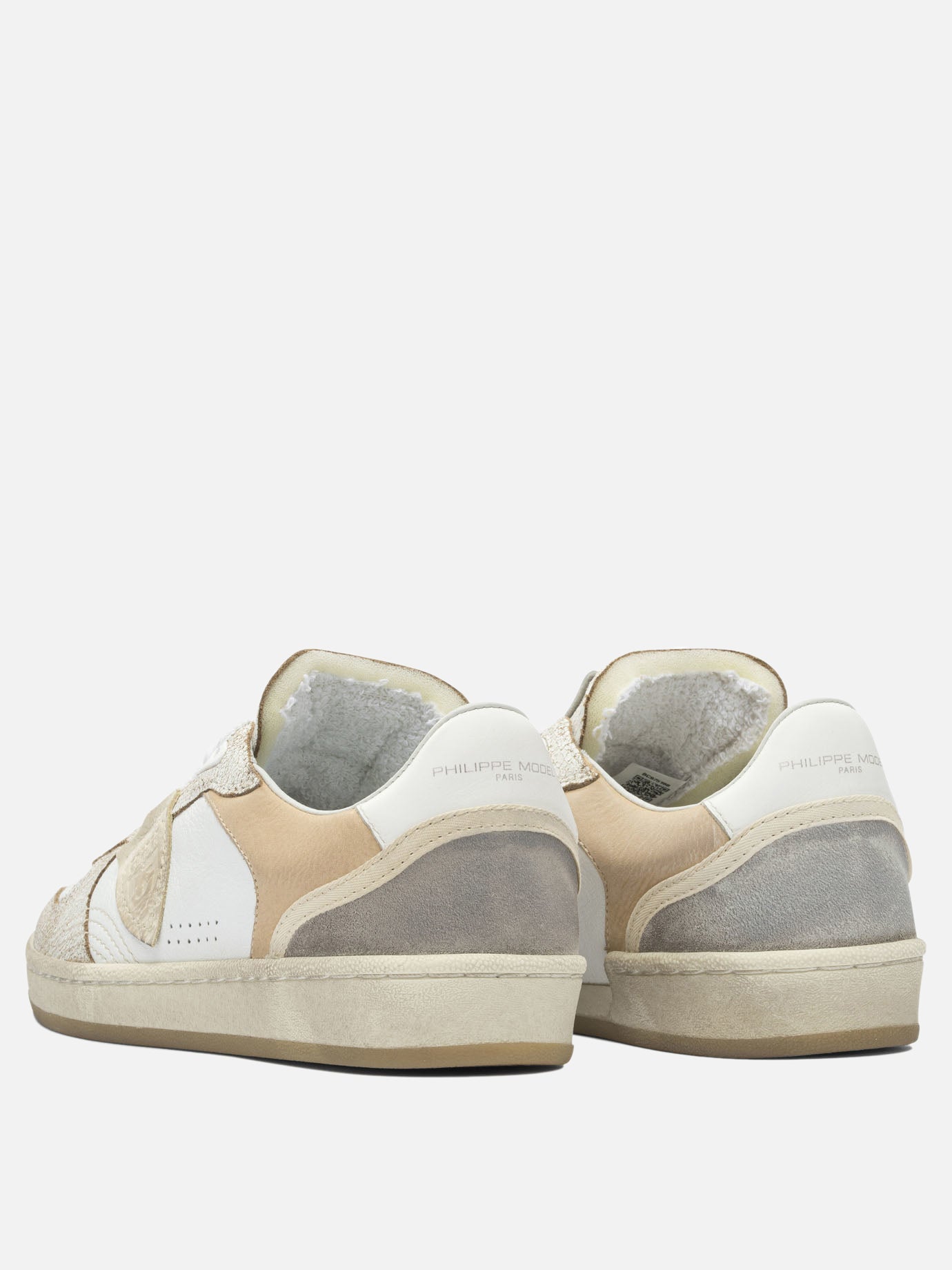 Sneaker basse 100% leather - 100% rubber  Beige - Philippe Model Paris Donna | PDP | VIETTI Online Store | Zoom-Modal_4
