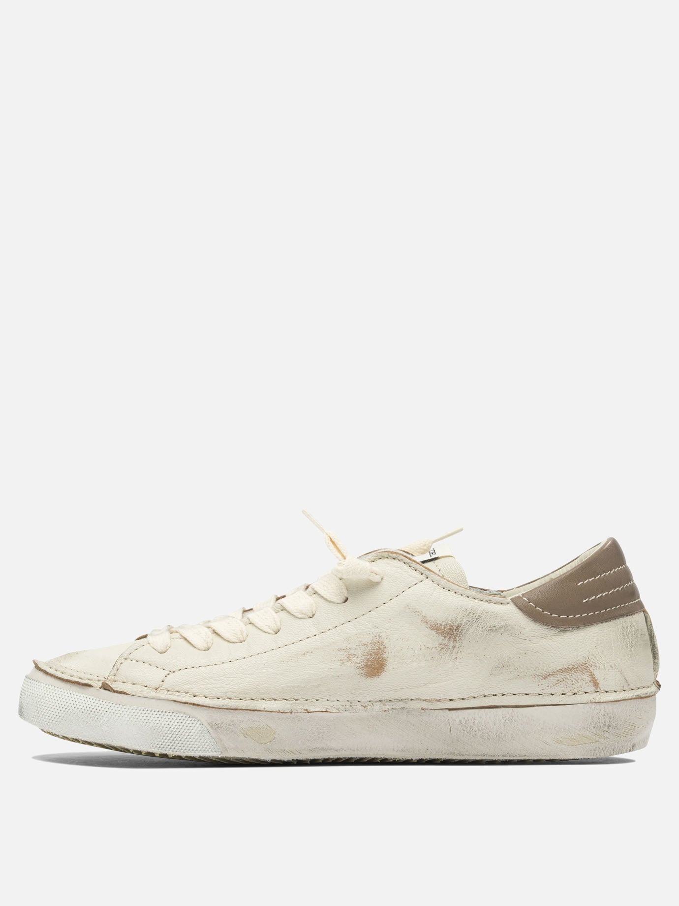 Sneaker basse 100% leather - 100% rubber  Bianco - Philippe Model Paris Uomo | PDP | VIETTI Online Store | thumbnail_3