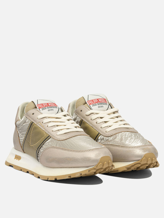 Sneaker basse 90% leather 10% mesh - 100% rubber  Oro - Philippe Model Paris Donna | PLP | VIETTI Online Store | 2
