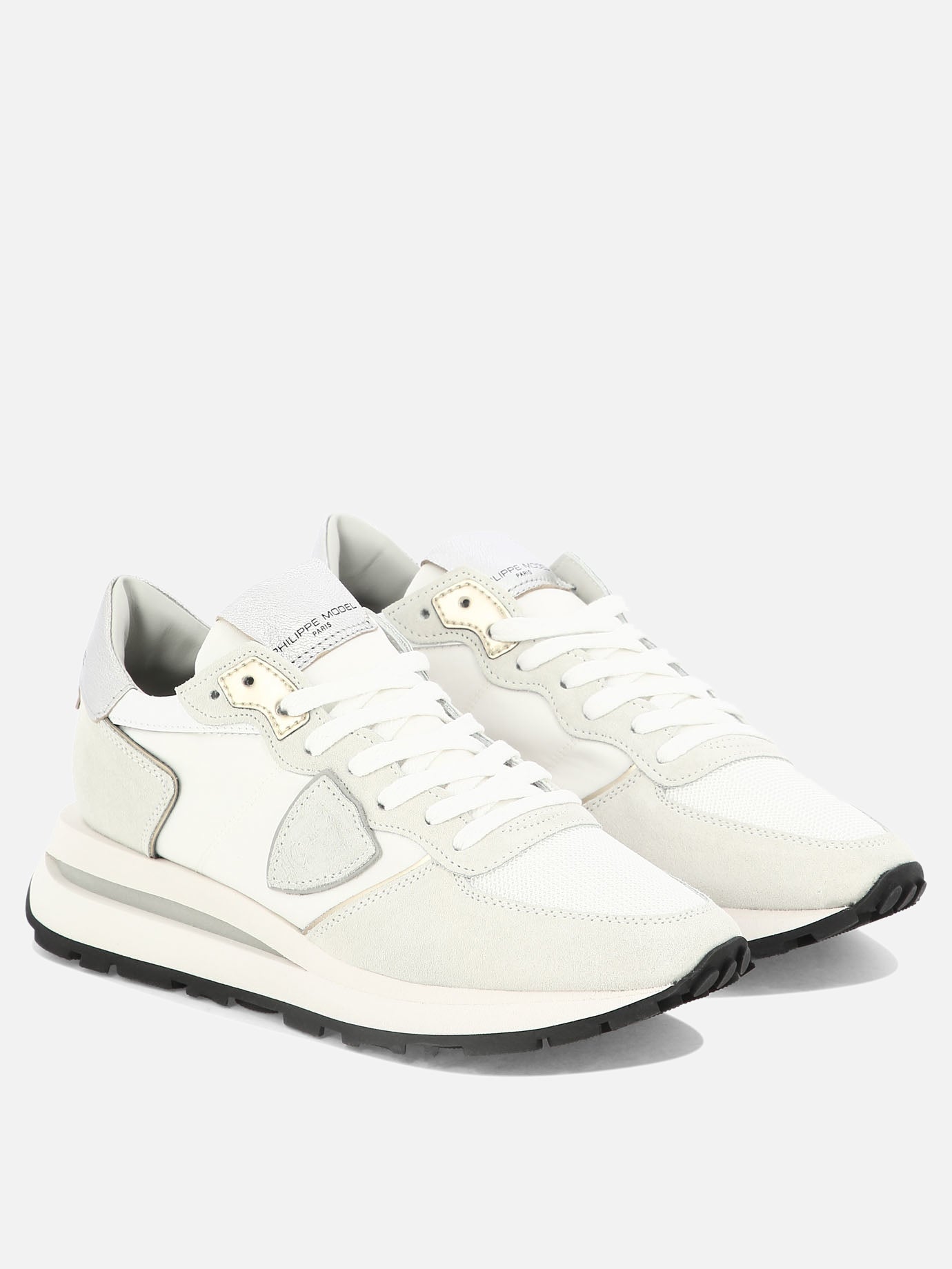 Sneaker basse 70% leather 30% polyester - 100% rubber  Bianco - Philippe Model Paris Donna | PDP | VIETTI Online Store | thumbnail_2