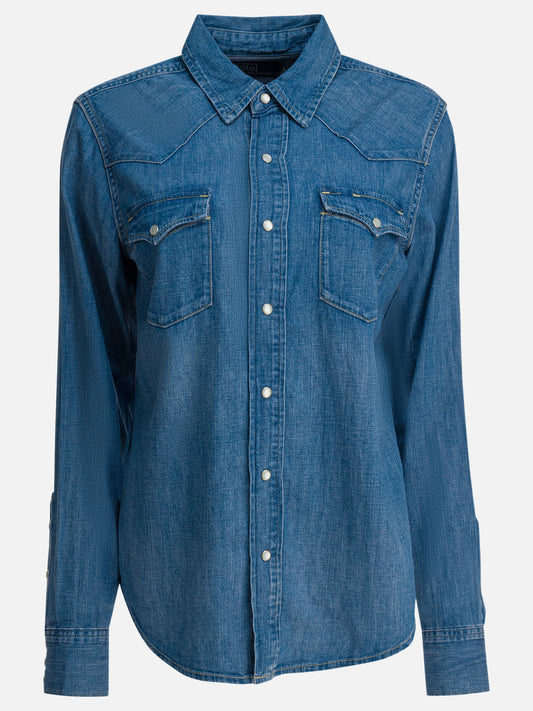 Camicie casual Solid colour  Azzurro - Polo Ralph Lauren Donna | PLP | VIETTI Online Store 
