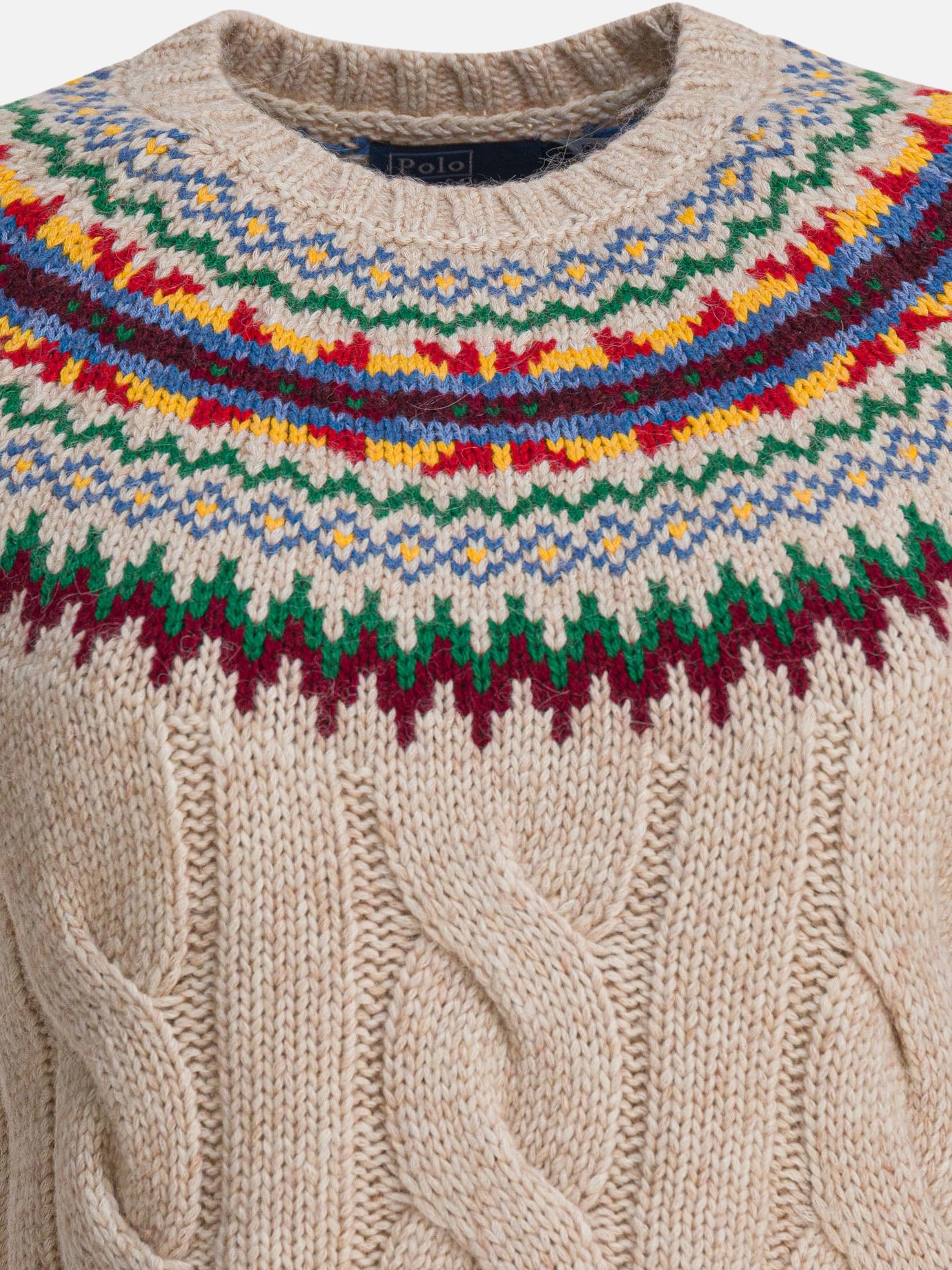 Gilet Textured knit  Beige - Polo Ralph Lauren Donna | PDP | VIETTI Online Store | thumbnail_3