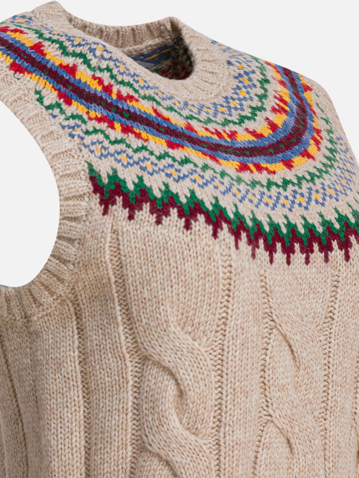 Gilet Textured knit  Beige - Polo Ralph Lauren Donna | PDP | VIETTI Online Store | thumbnail_4