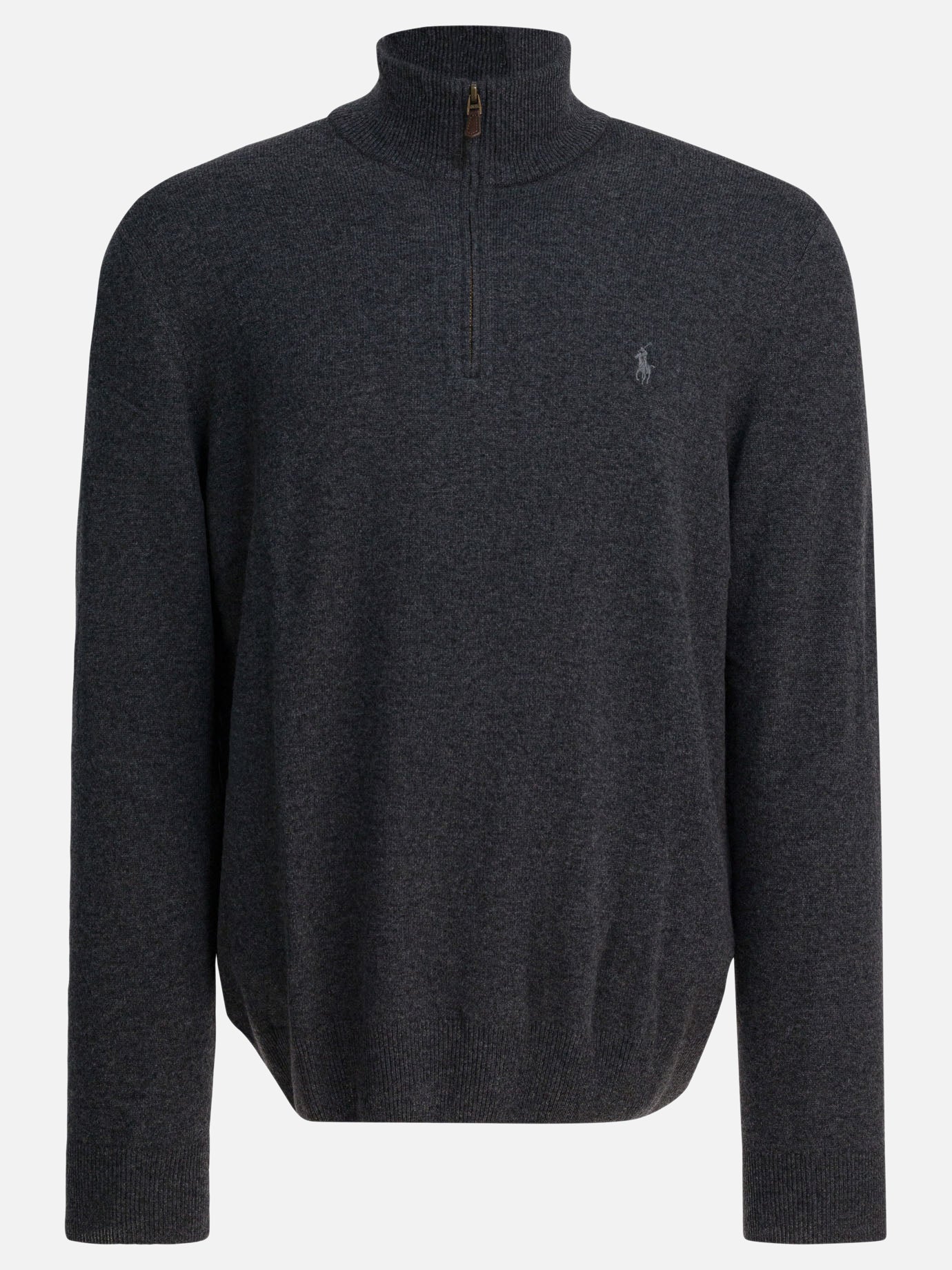 Maglioni con mezza zip Logo  Grigio - Polo Ralph Lauren Uomo | PDP | VIETTI Online Store | Zoom-Modal

