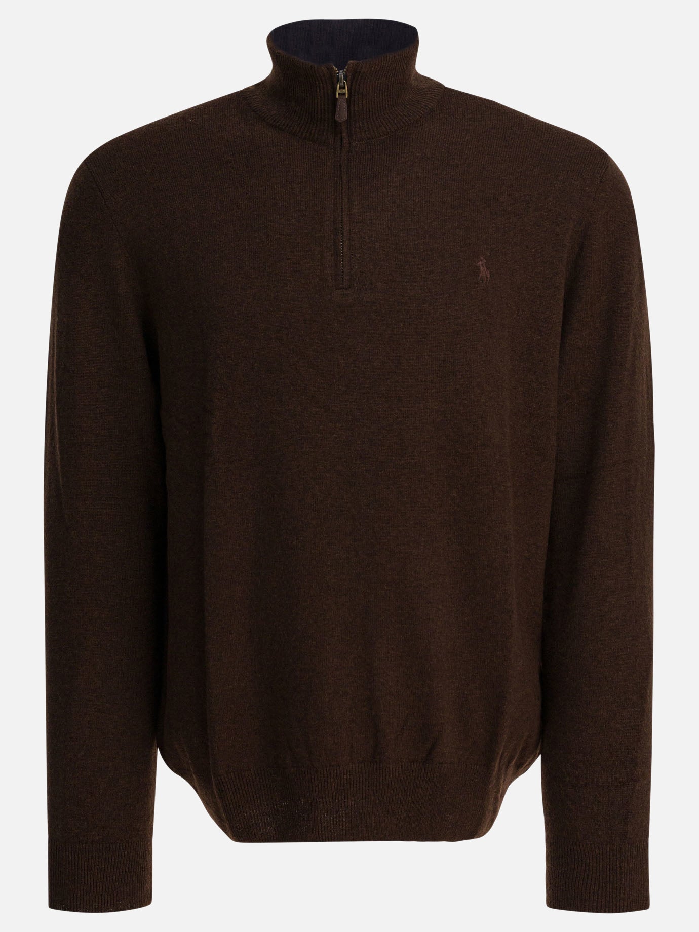 Maglioni con mezza zip Logo  Marrone - Polo Ralph Lauren Uomo | PDP | VIETTI Online Store | Zoom-Modal
