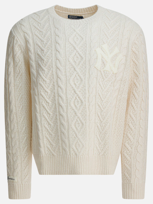 Crewneck sweaters Textured knit  White - Polo Ralph Lauren Men | PDP | VIETTI Online Store 
