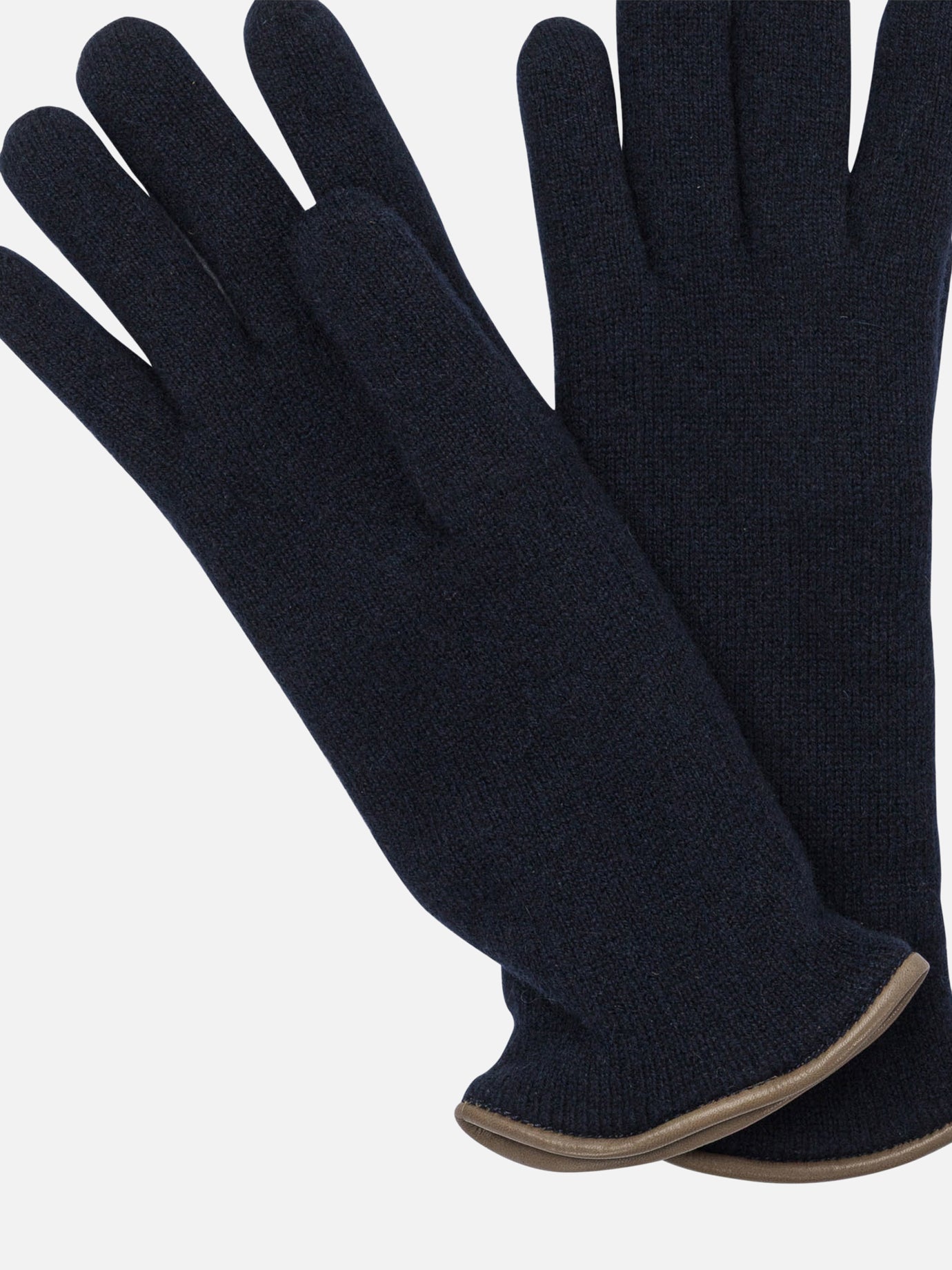 Casual gloves 100% cashmere  Blue - Restelli Women | PDP | VIETTI Online Store | Zoom-Modal_2
