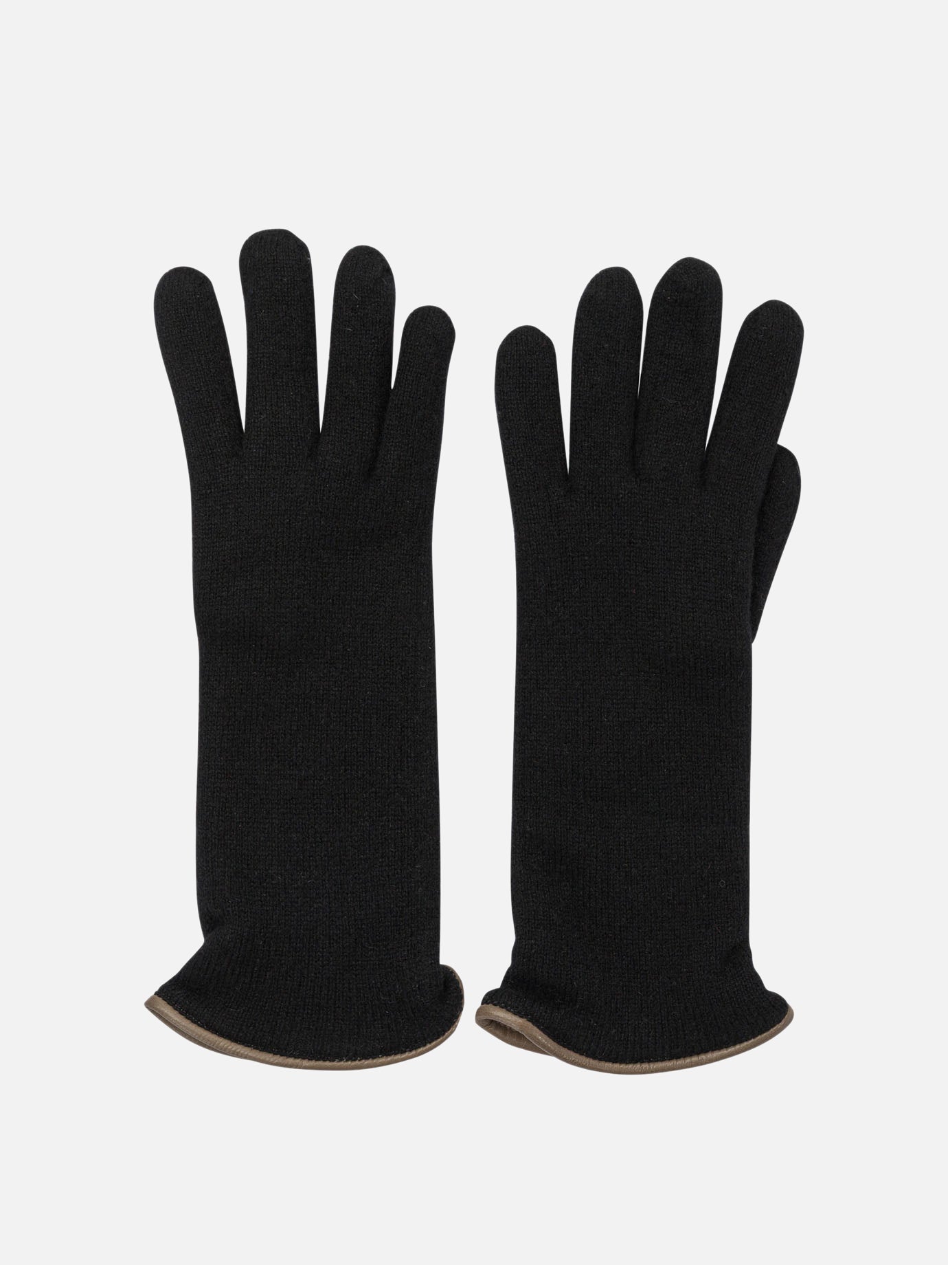 Casual gloves 100% cashmere  Black - Restelli Women | PDP | VIETTI Online Store | thumbnail