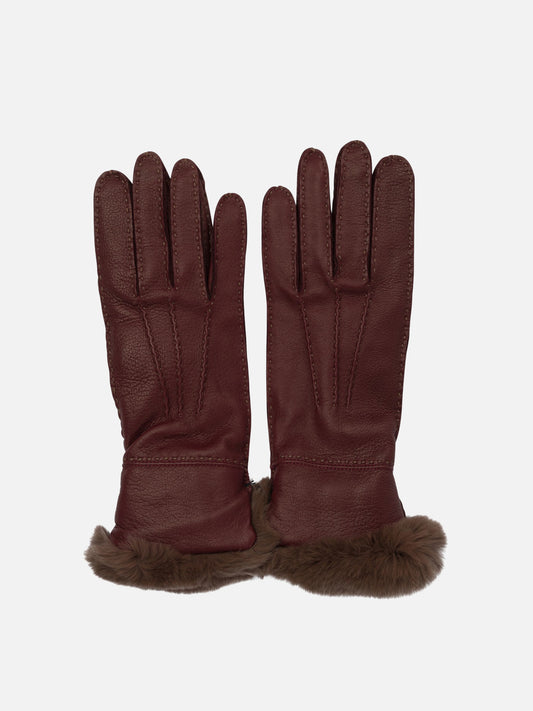 Guanti casual 100% leather  Bordeaux - Restelli Donna | PDP | VIETTI Online Store 
