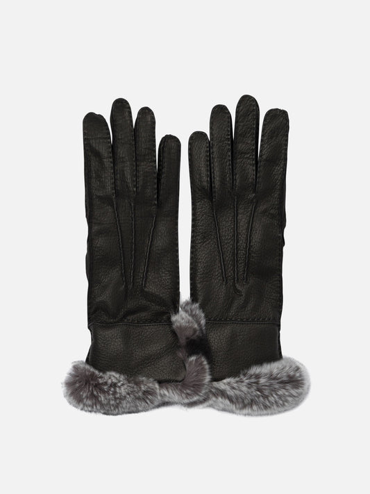Guanti casual 100% leather  Nero - Restelli Donna | PDP | VIETTI Online Store 
