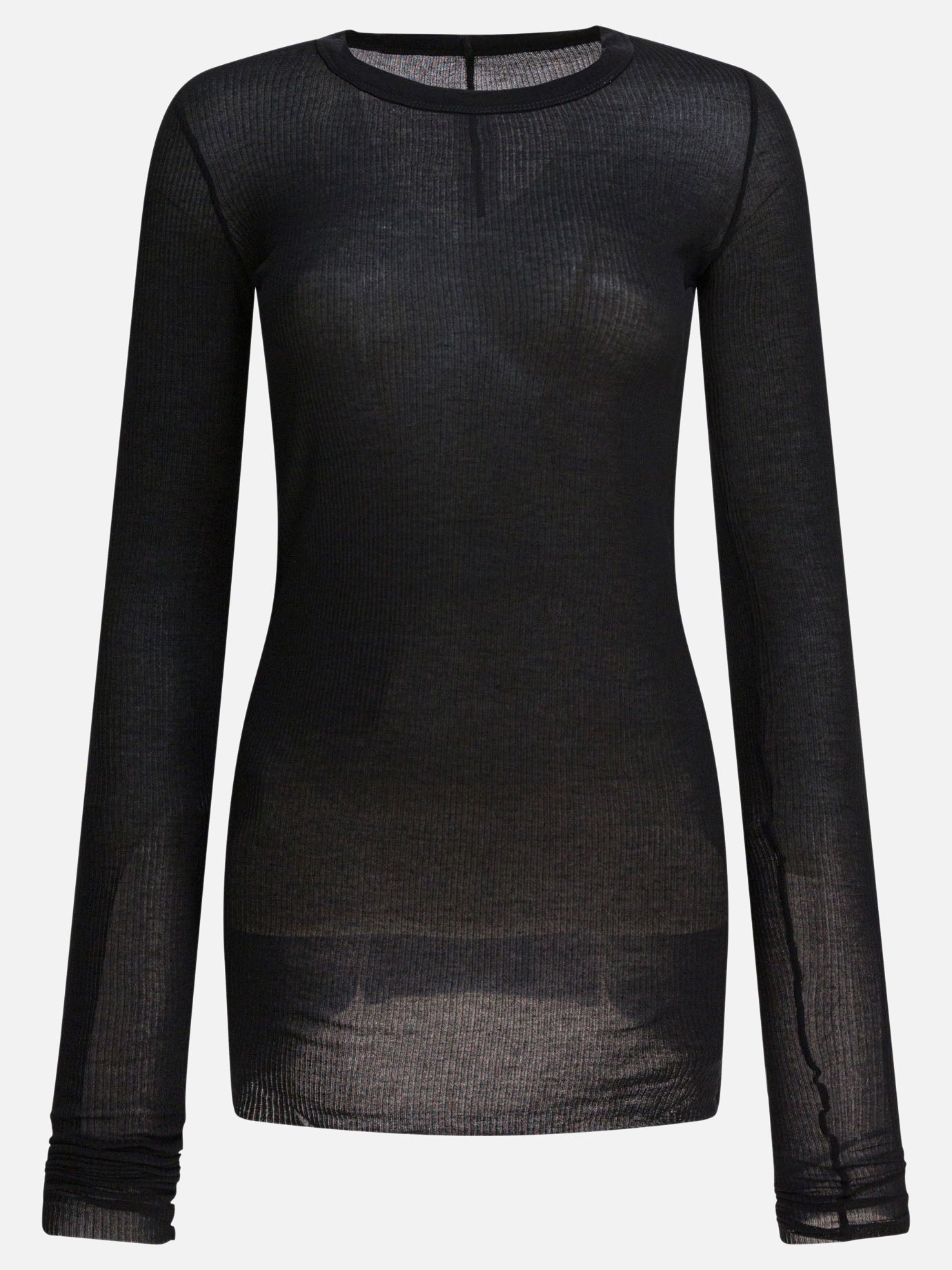 T-shirt girocollo Solid colour  Nero - Rick Owens Donna | PDP | VIETTI Online Store | thumbnail