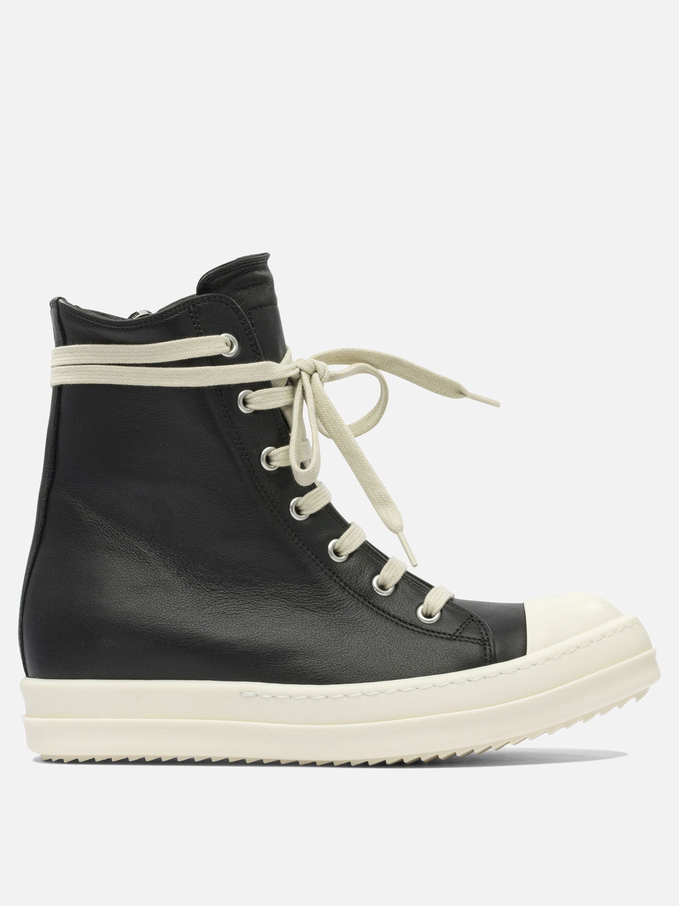 Rick Owens Sneaker in pelle 16426108_36 Black thumbnail_1