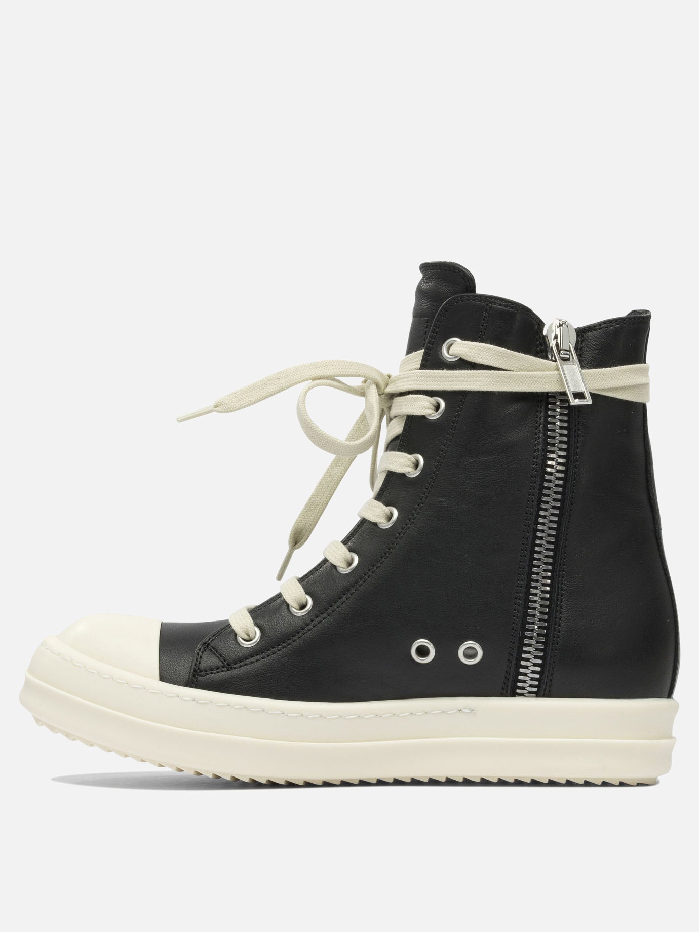 Rick Owens Sneaker in pelle 16426108_36 Black thumbnail_3