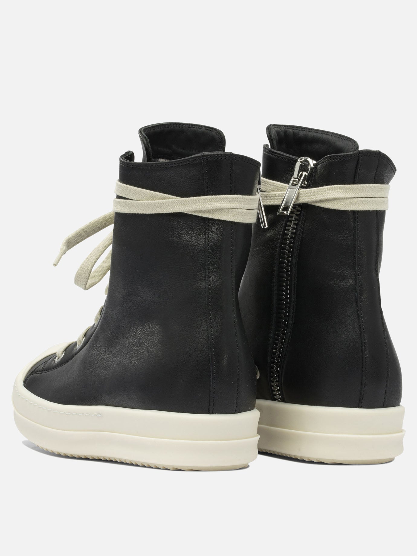 Rick Owens Sneaker in pelle 16426108_36 Black thumbnail_4